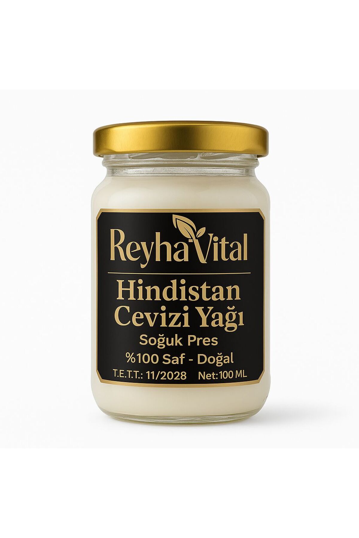 ReyhaVital Hindistan Cevizi Yağı Soğuk Sıkım 100 Ml %100 Saf Ve Doğal Coconut Oil