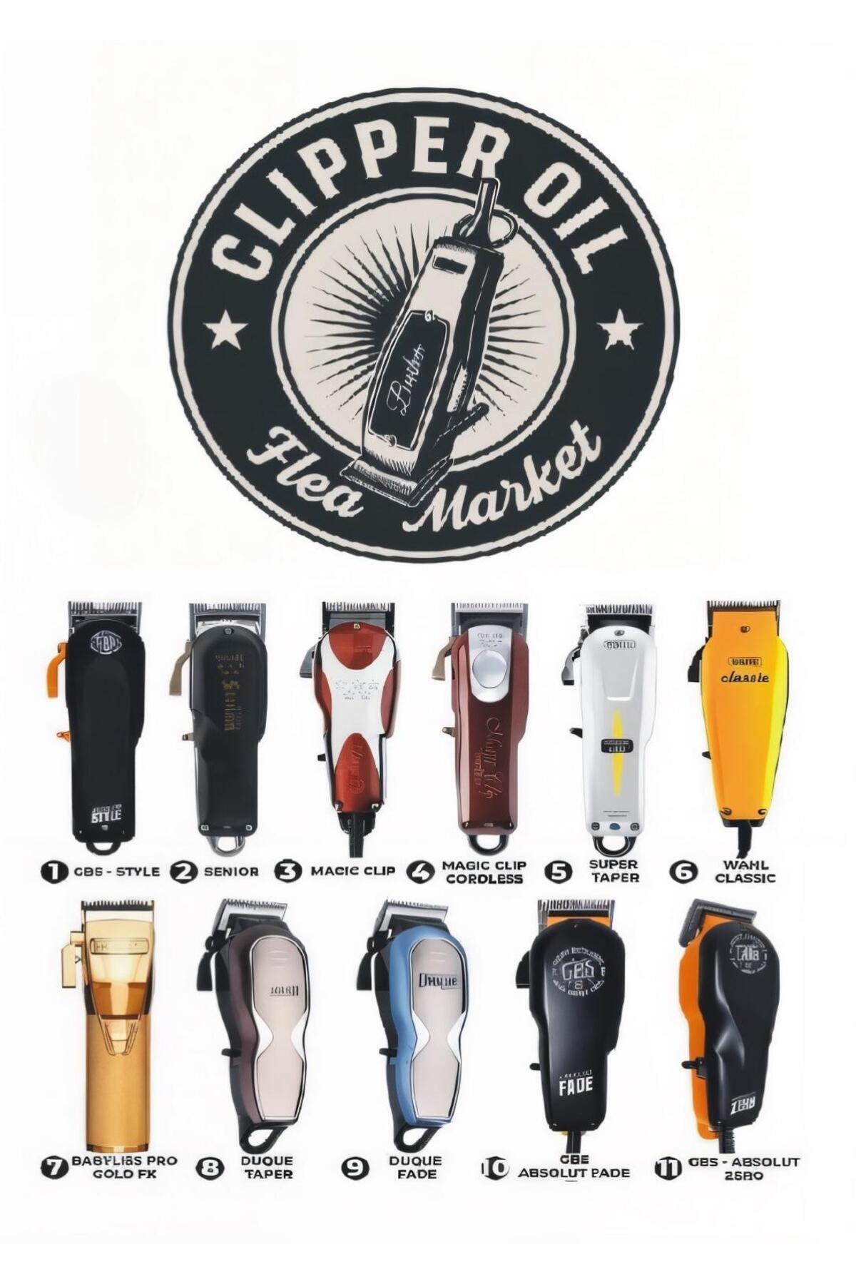 Flea Market CLIPPER OIL - Profosyonel Berber Traş Makinesi ve Makas yağı