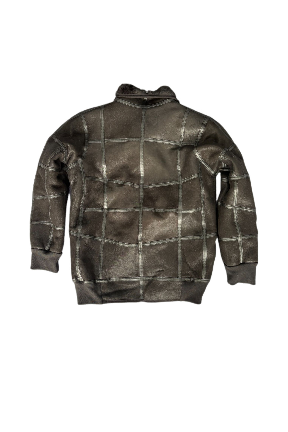 ln leather Özel Üretim Patchwork Kürk-süet Gerçek Deri Çocuk Mont 5-6 Yaş fotoğrafı 2 (önizleme)