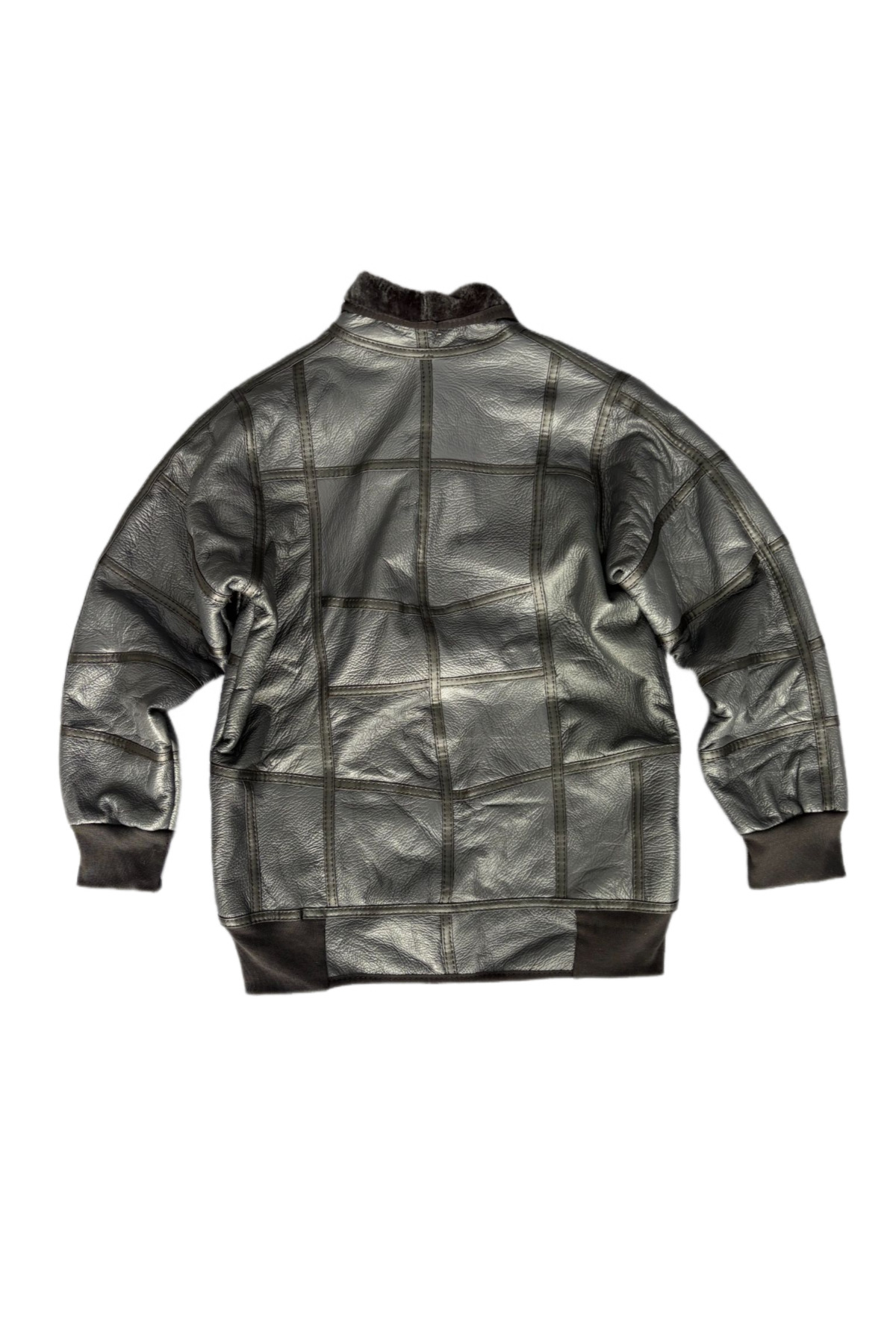 ln leather Özel Üretim PatchWork Kürk-Süet Gerçek Deri Çocuk Mont 5-6 Yaş fotoğrafı 2 (önizleme)