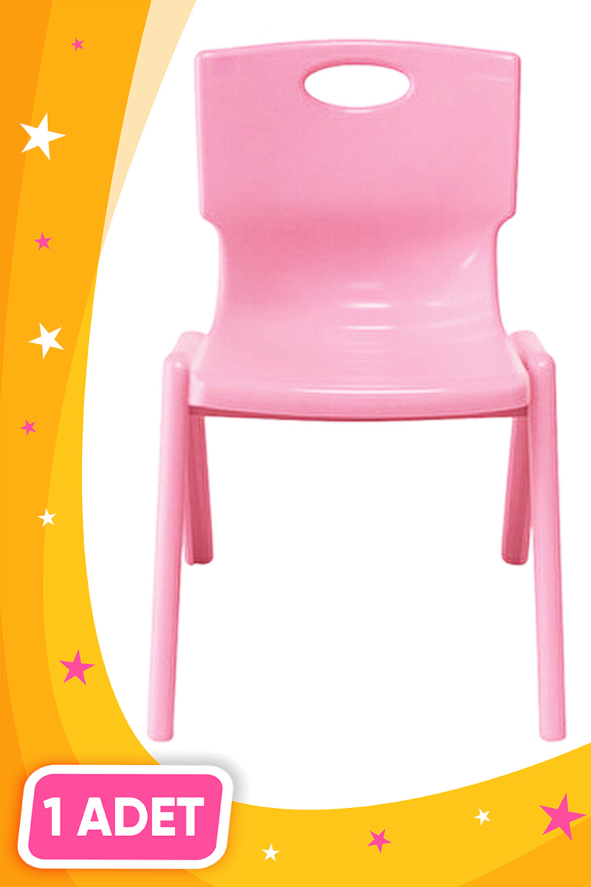 3K Anaokulu Kreş Çocuk Sandalyesi Renkli 1.Sınıf Kırılmaz Plastik 1 (Bir) Adet