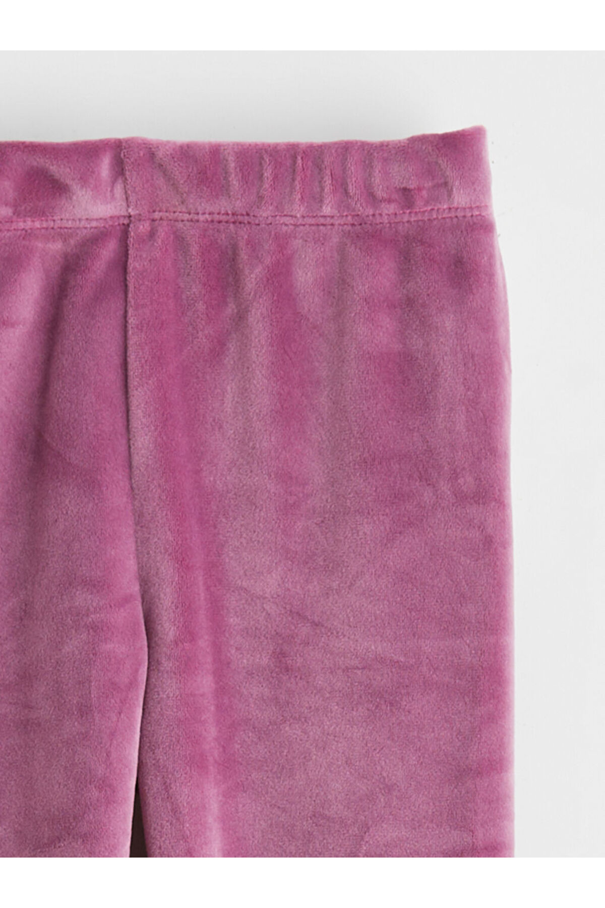 LC Waikiki Mürdüm Beli Lastikli Kadife Kız Çocuk Tayt fotoğrafı 2 (önizleme)