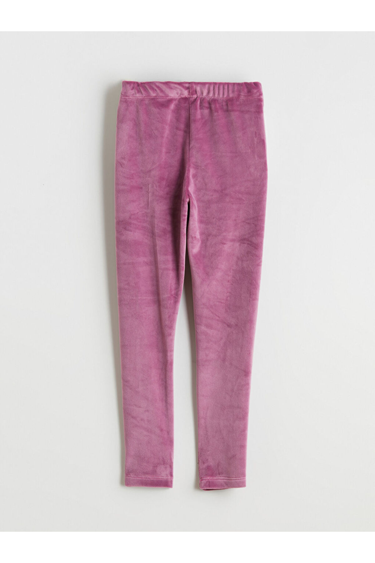 LC Waikiki Mürdüm Beli Lastikli Kadife Kız Çocuk Tayt fotoğrafı 3 (önizleme)