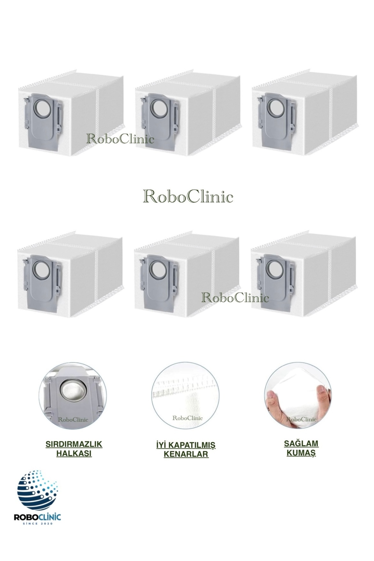 Roborock Qrevo L / Qrevo L Pro Robot Vacuum Cleaner Compatible Replacement Garbage Dust Bag 6 pcs