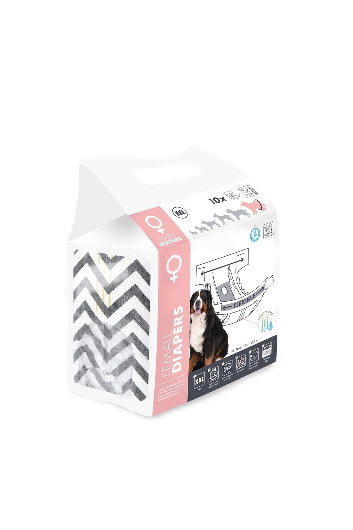 Hype Store M-PETS DIAPERS DİŞİ KÖPEKLER İÇİN KÜLOT (XXL) 10LU