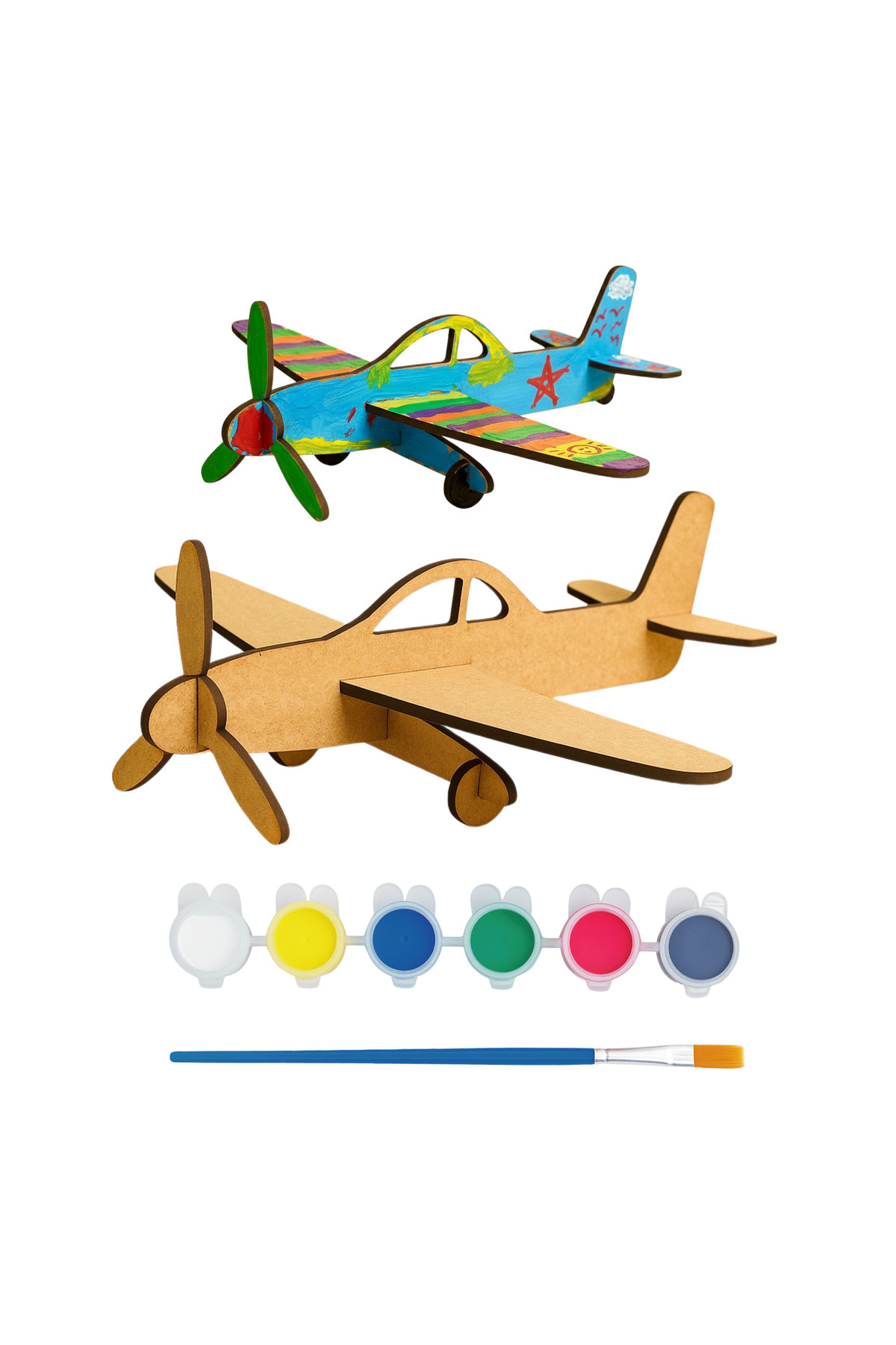 ست فعالیت هواپیما – نقاشی هواپیمای چوبی – کیت طراحی هواپیما – ۱۰ تکه