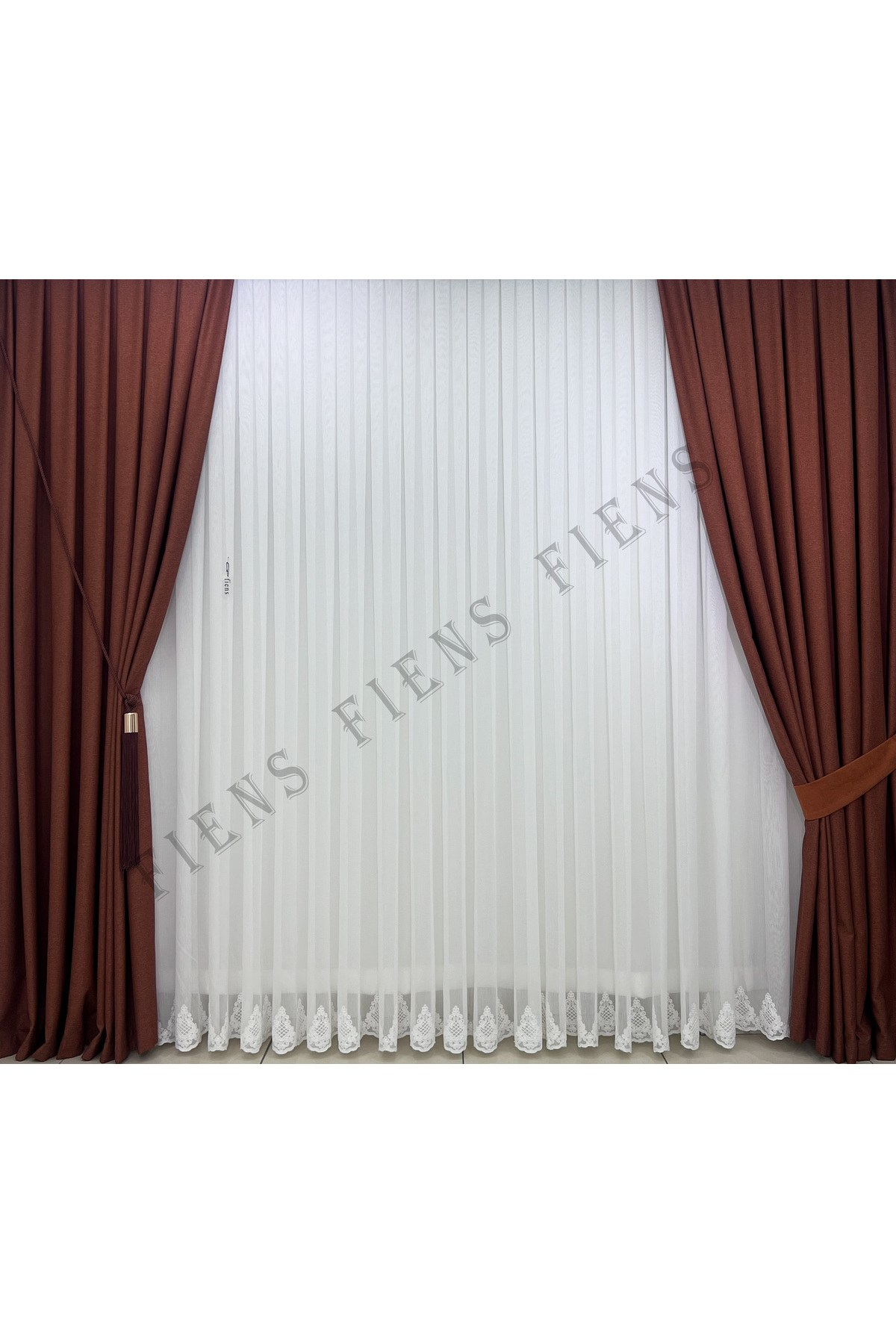 FİDLİNEVEYS BAMBU ETEK GÜPÜRLÜ MODERN TÜL PERDE 1/3 Sık Pileli|Ütü İstemez En Çok Satılan