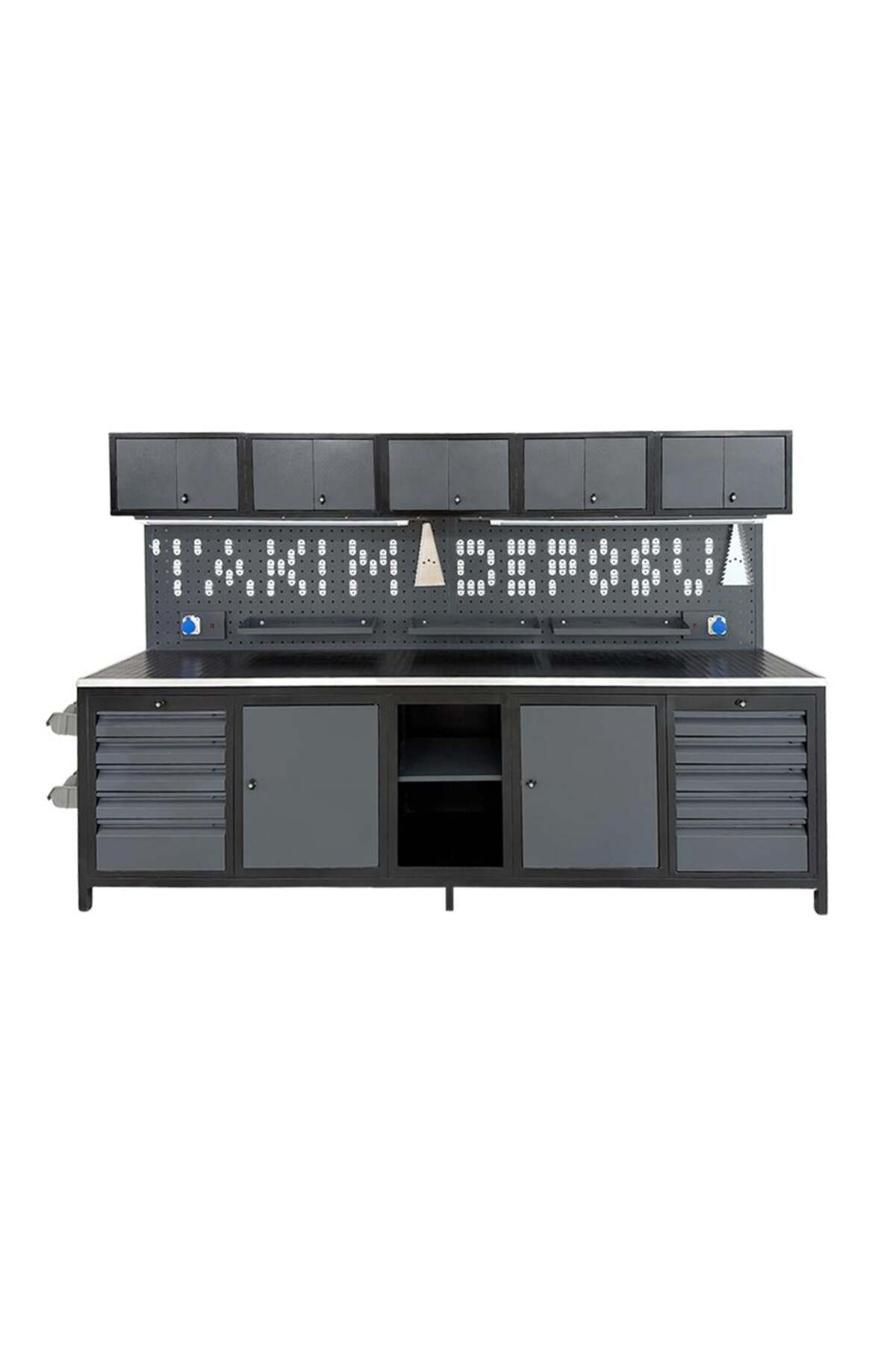 TAKPOWER TTR4431 3 Metre Takım Tezgahı 10 Çekmeceli 10 Dolaplı Ara Bölmeli