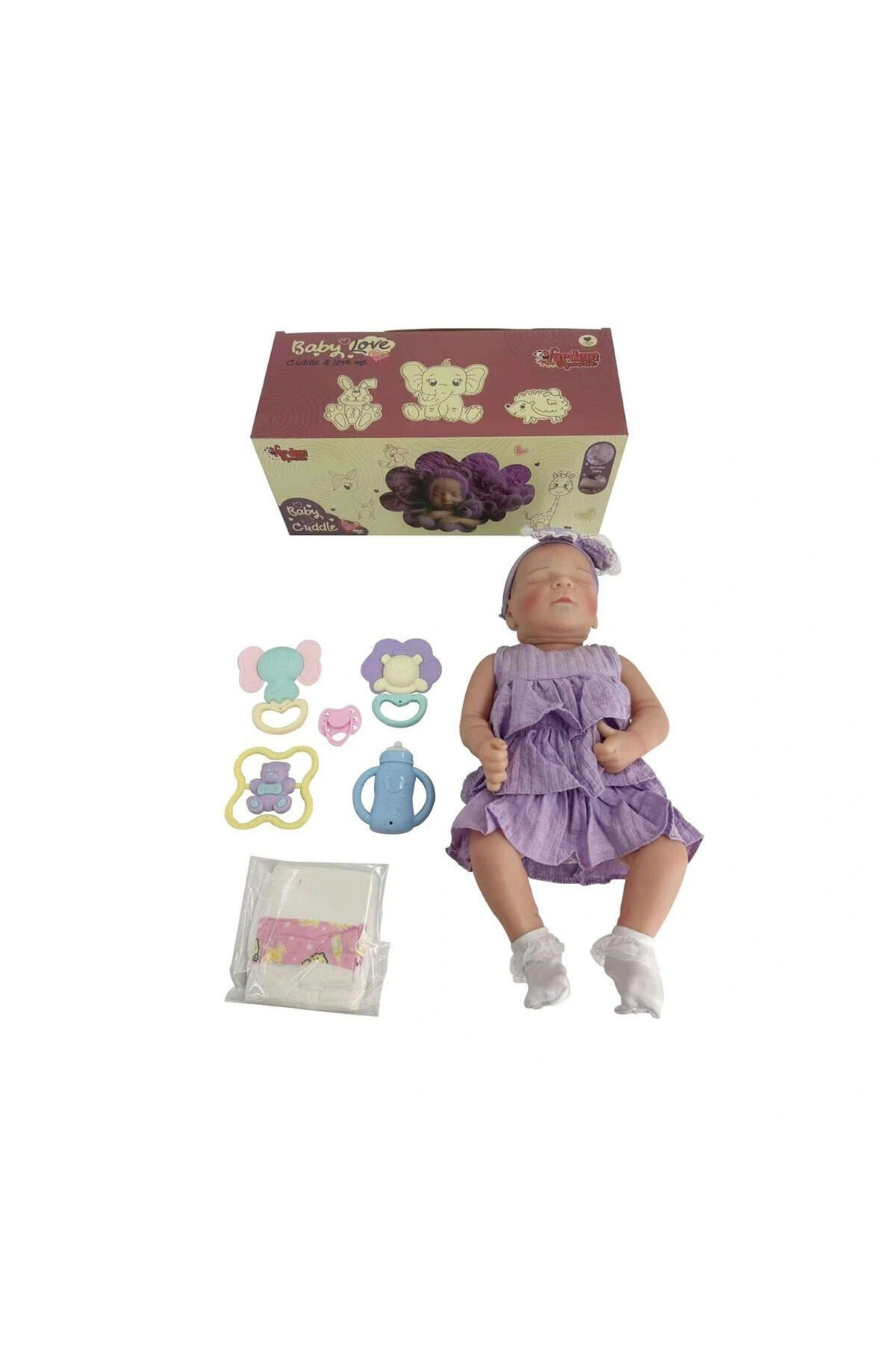 thebestnzm KNG-902-5A KUT 43 CM AKS GERÇEKÇİ BEBEK