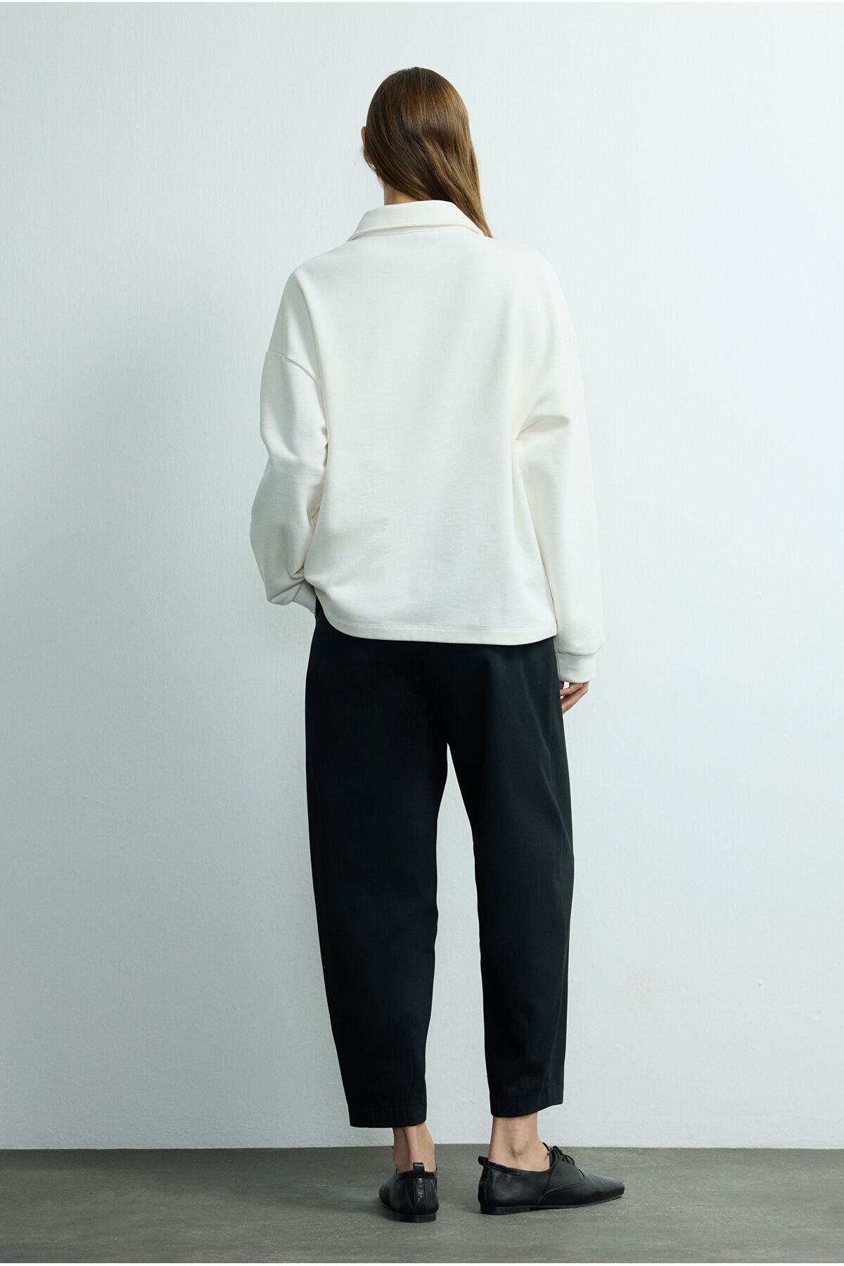 Love My Body  Moda Tutkusu Kuş Gözlü Uzun Kol Sweatshrt - Görsel 6