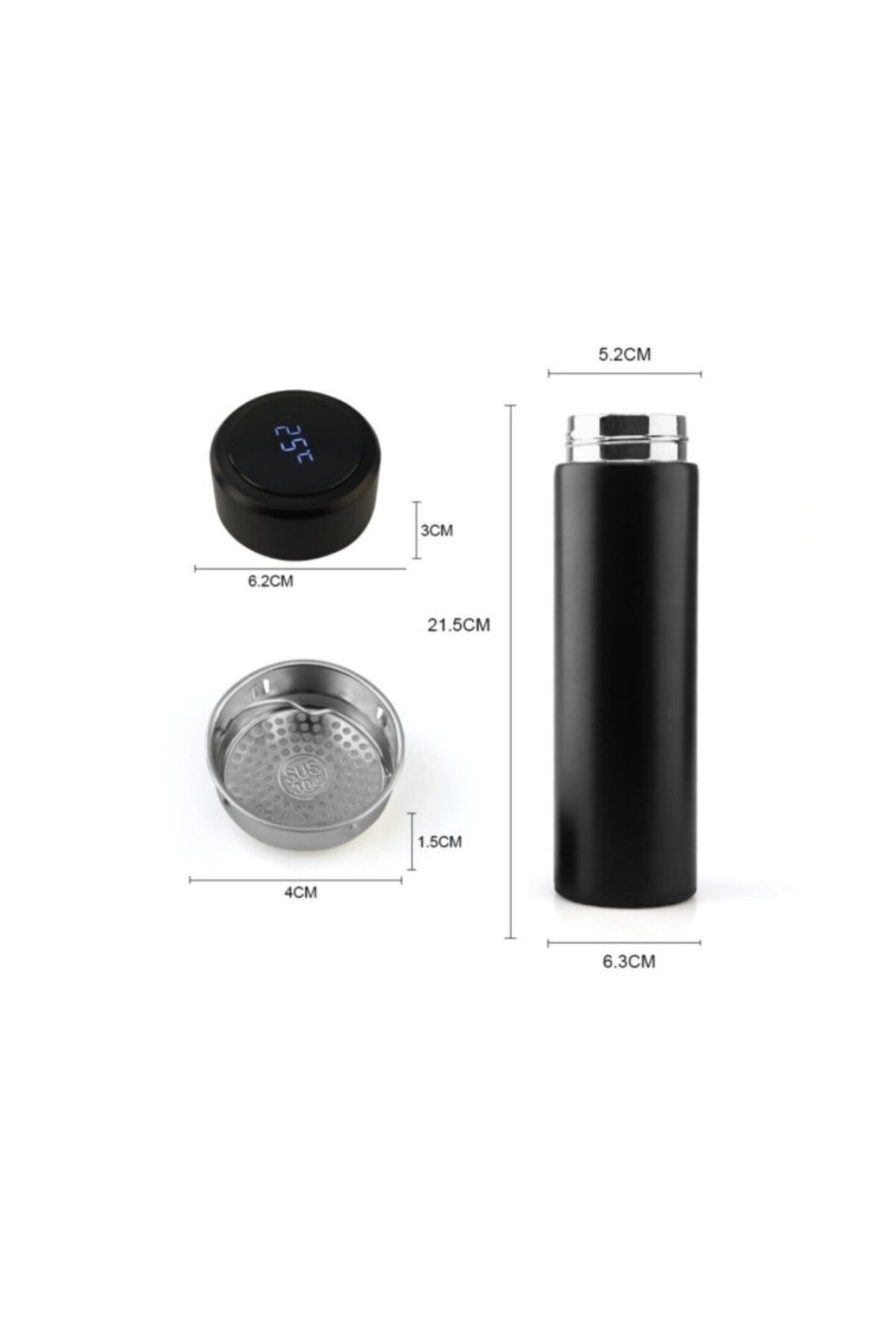 Go İthalat Dijital Sıcaklık Göstergeli Renkli Çelik Termos - 500 ML (5250) fotoğrafı 3 (önizleme)