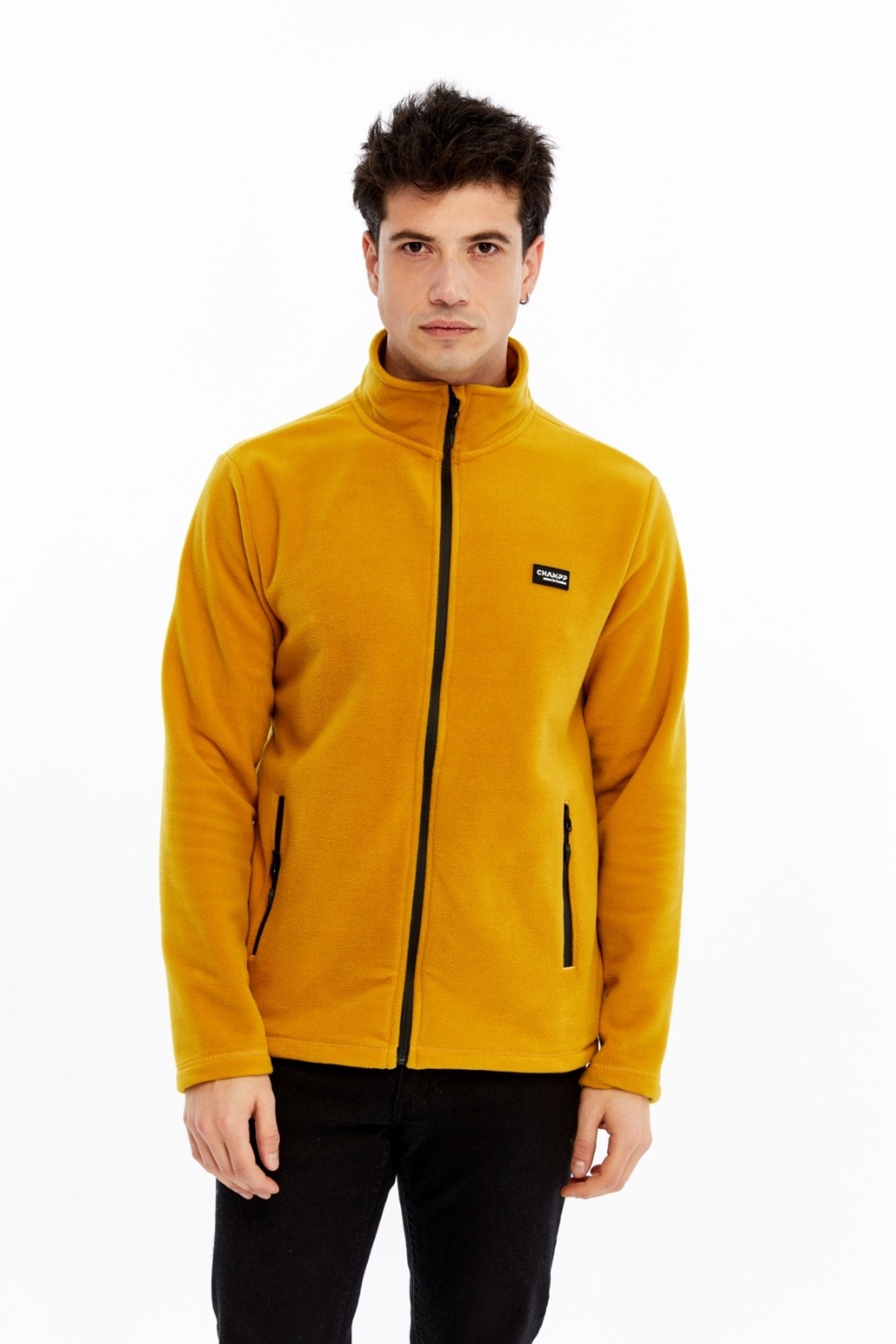 کاپشن مردانه تمام زیپ Horizon، پشمی زرد مردانه، Cmp2505-22