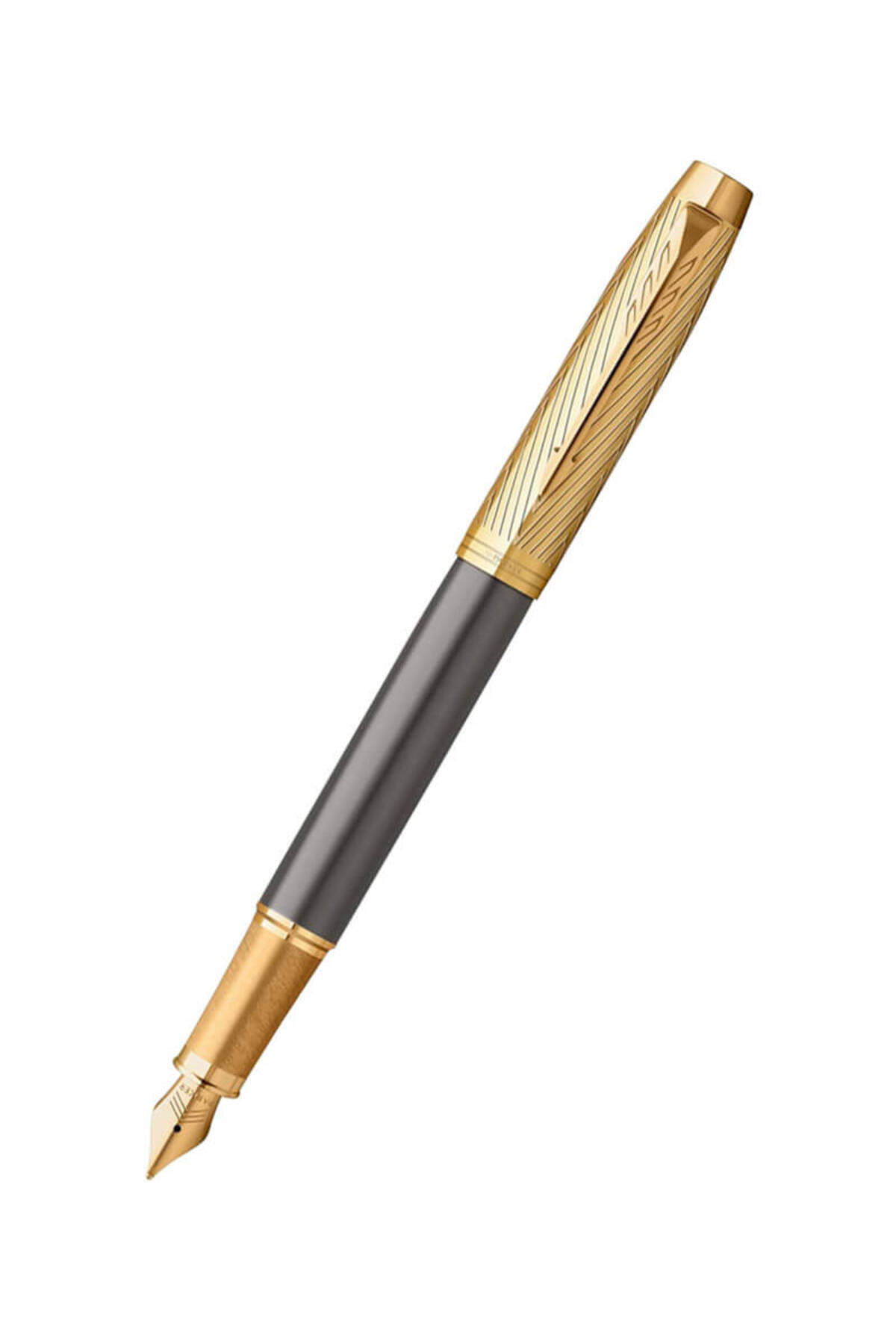 Parker IM Premium Prestij Arrow Gri GT Dolma Kalem, M uç