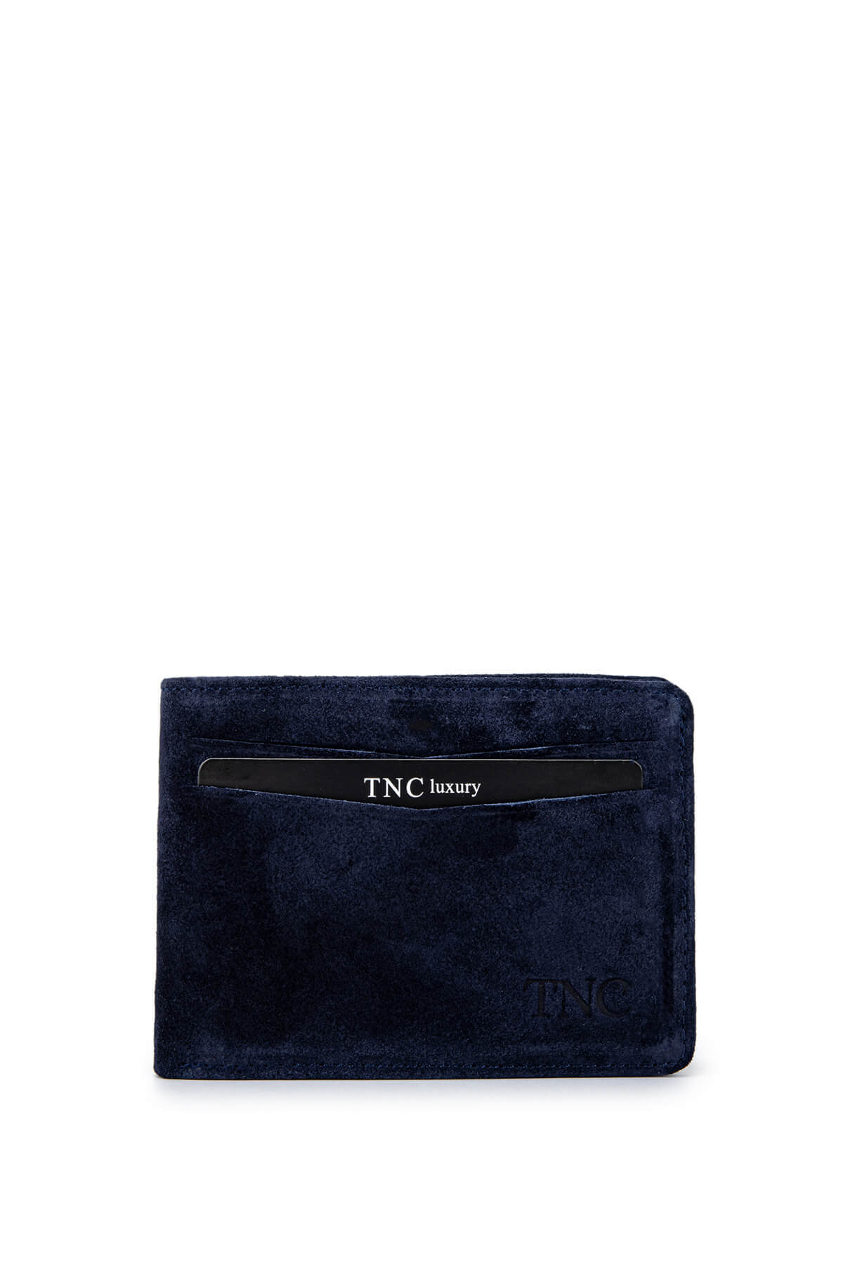 کیف پول مردانه چرم اصل نوبوک سرمه‌ای Tamer Tanca