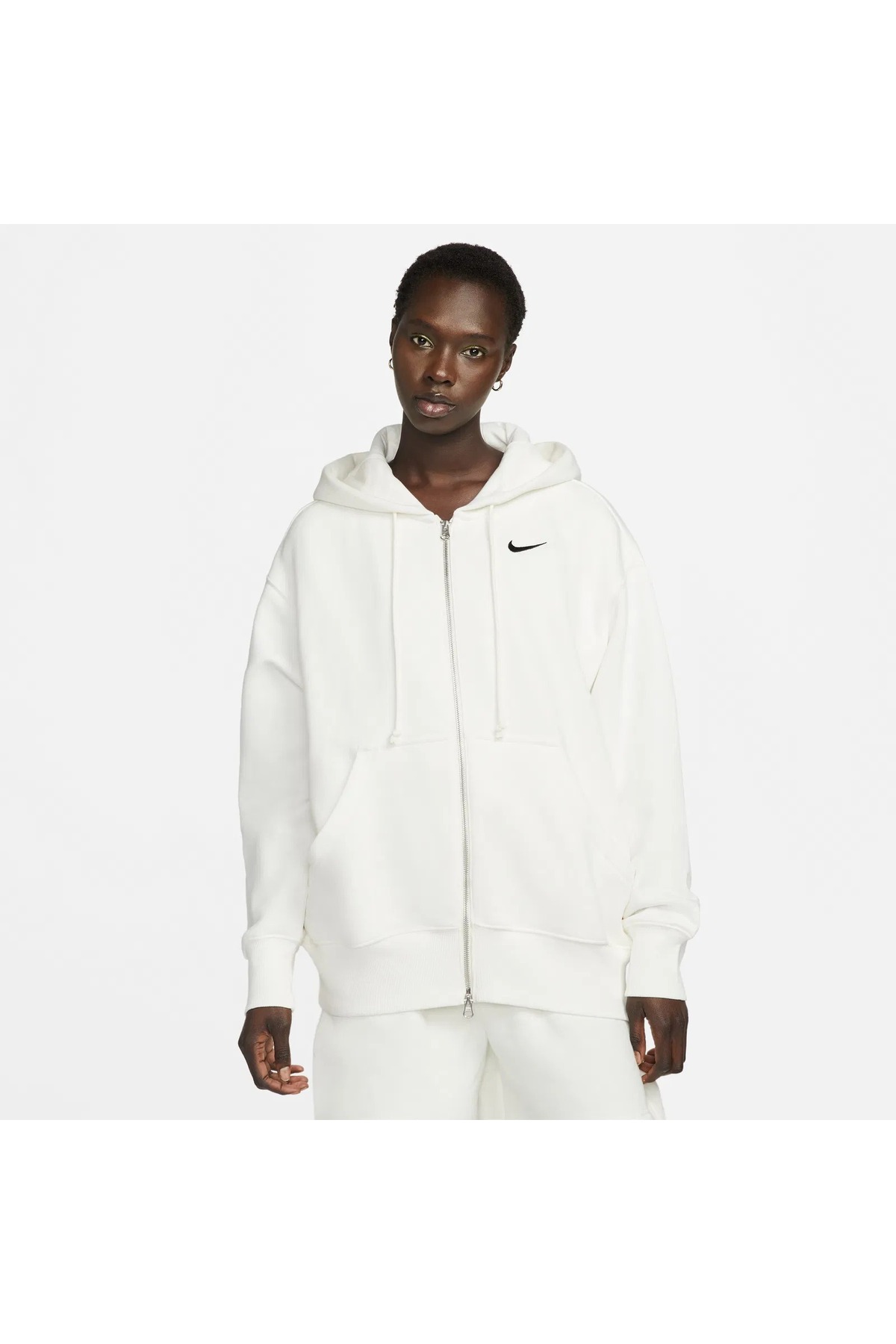 Nike Sportswear Phoenix Fleece Oversized Full-Zip Hoodie Kadın Sweatshirt DQ5758-611 görsel 6