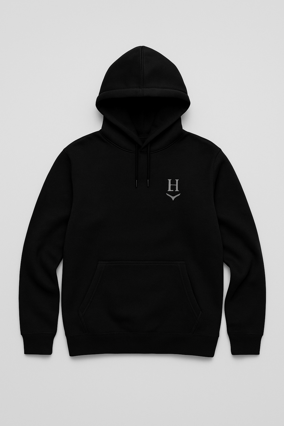 Hooded Premium Sweatshirt – Black / White