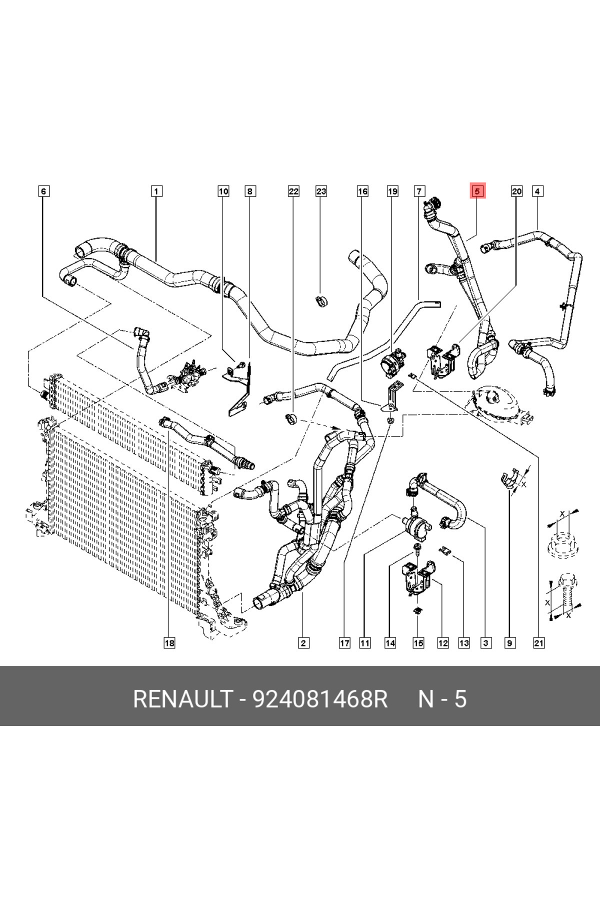 MAİS KALORIFER HORTUMU MASTER III 2.3 DCI 165 BG 924081468R