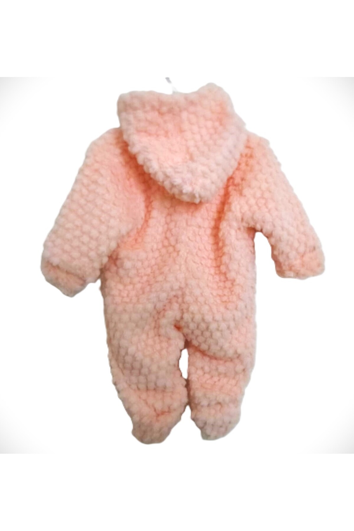 Dandini Petek Desenli Kapişonlu Polar Bebe Tulumu fotoğrafı 3 (önizleme)