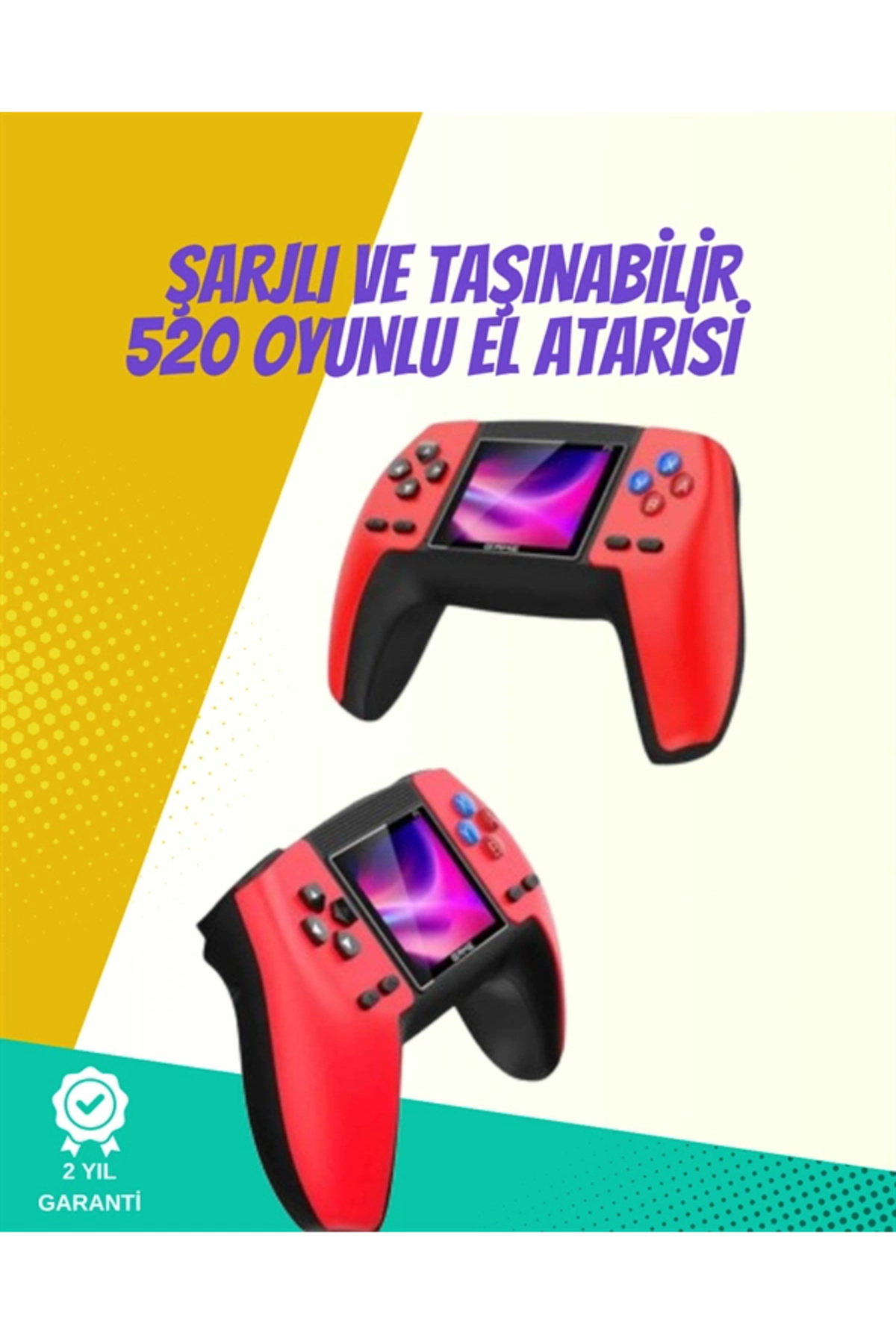 SELFBUYSELL P5 Retro Gamepad – Kompakt Tasarım, 520 Oyun, Nostalji Sevenlere Özel