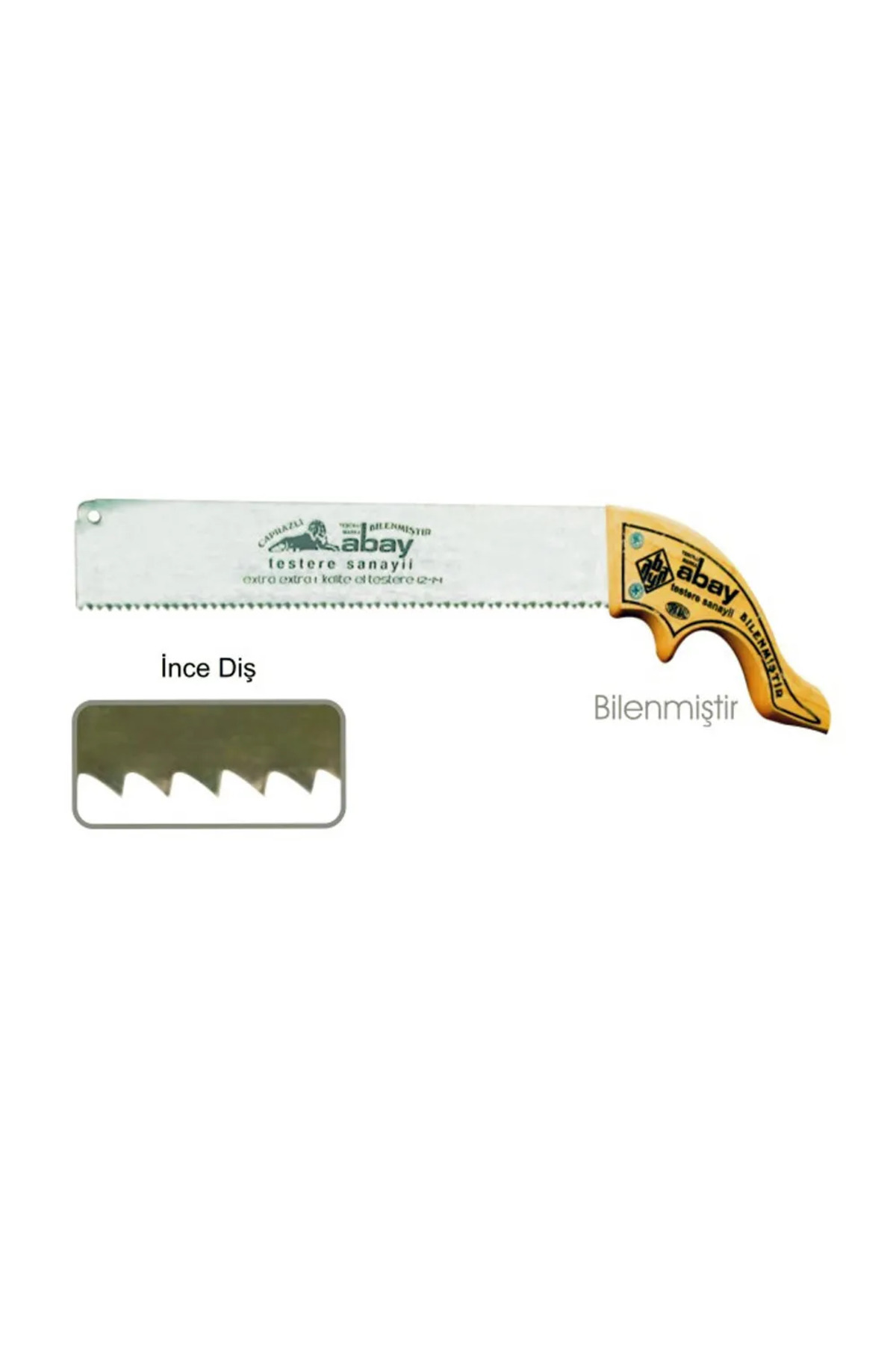 YNT İnce Diş Zıvana El Testere 12 No - Ahşap Sap