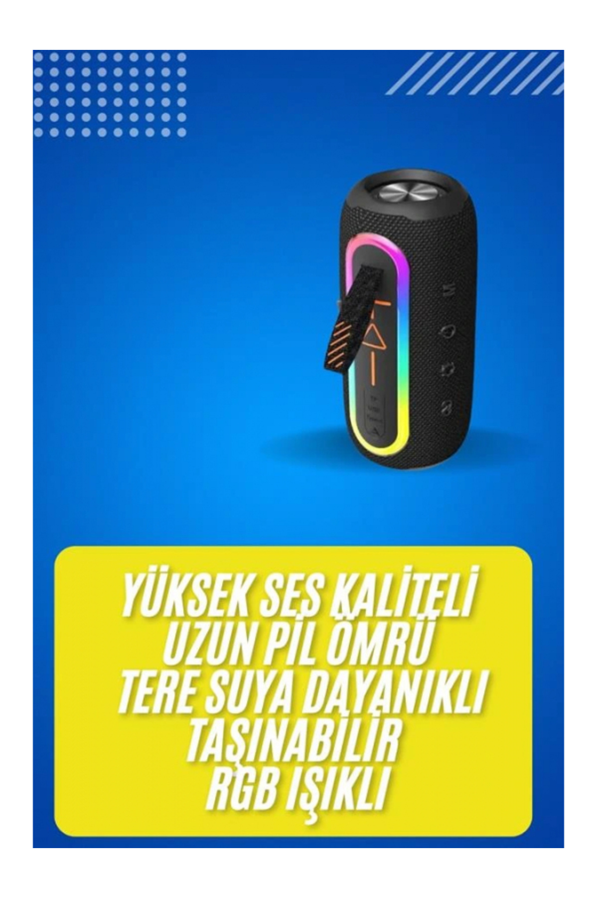 SELFBUYSELL Bluetooth Hoparlör Usb Şarjlı Uzun Pil Ömrü Android Ve İos Uyumlu Renkli