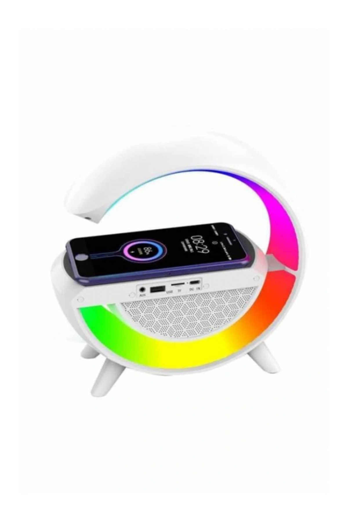 SELFBUYSELL Bluetooth Hoparlör G Şekli Atmosfer Akıllı Rgb Lamba Wireless Kablosuz Şarj
