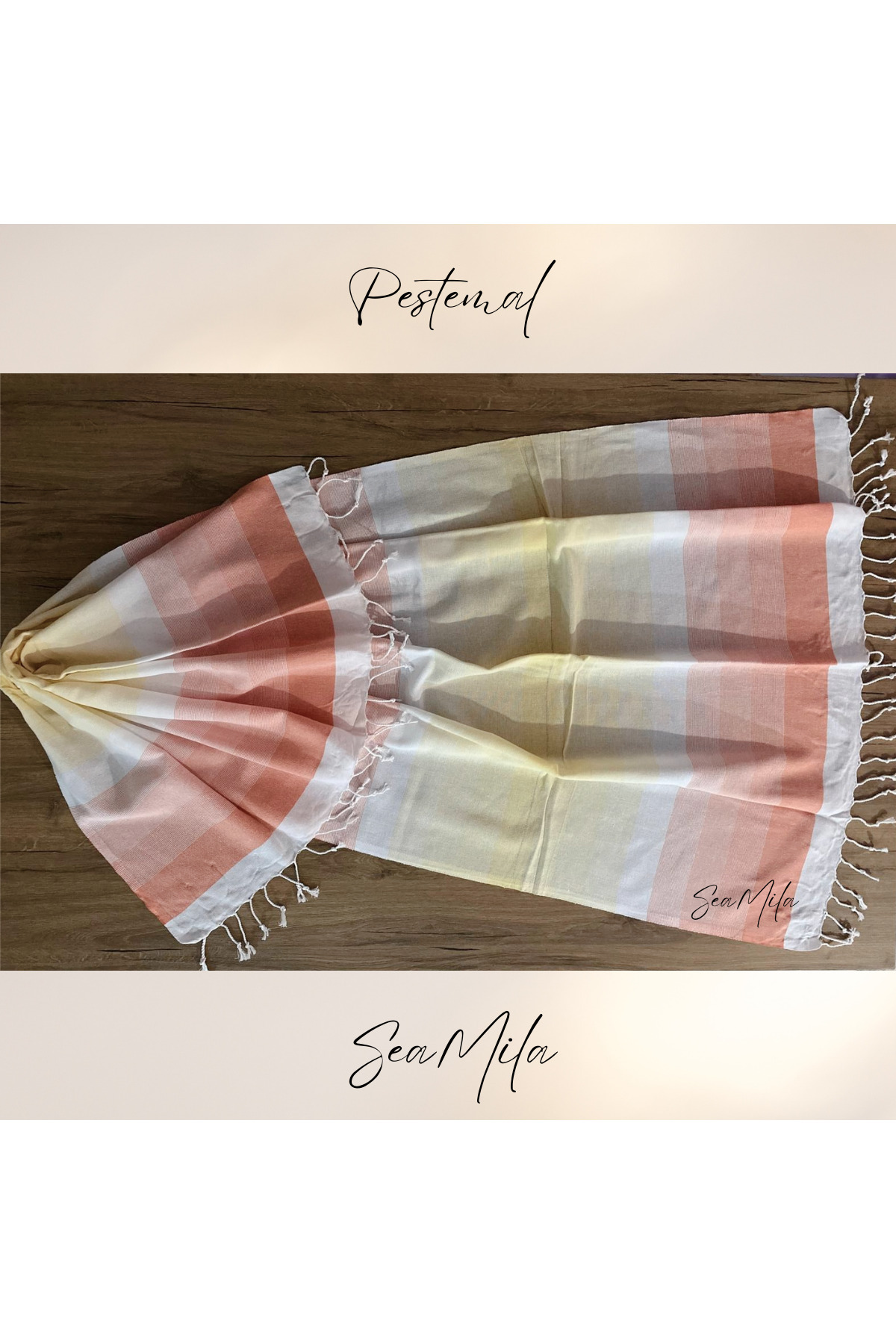 SEAMILA %100 Pamuk Peştemal ve Plaj Havlusu (Ebat: 90x180)