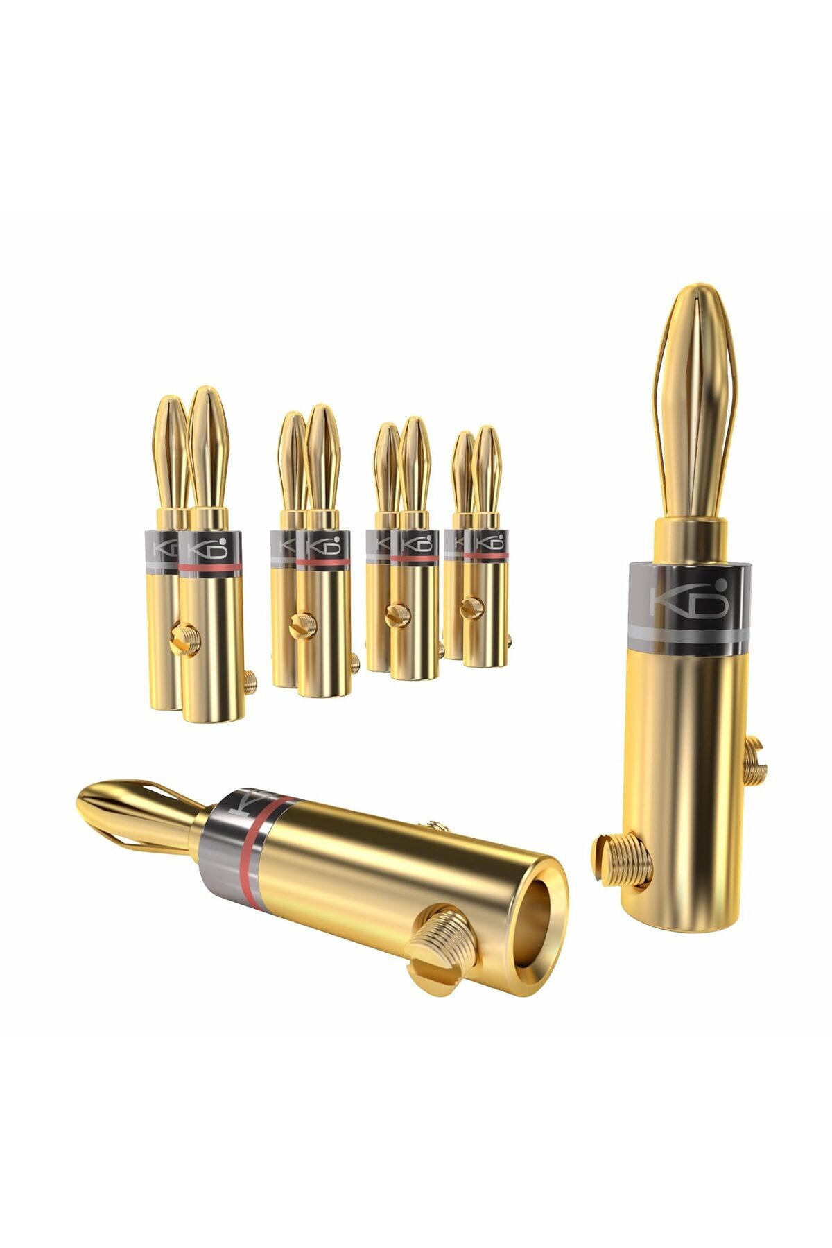 Genel Markalar KabelDirekt – muz fiş-5 çift (6 mm²'ye kadar hoparlör kablosu için muz fiş bağlantısı, HiFi kutusu,