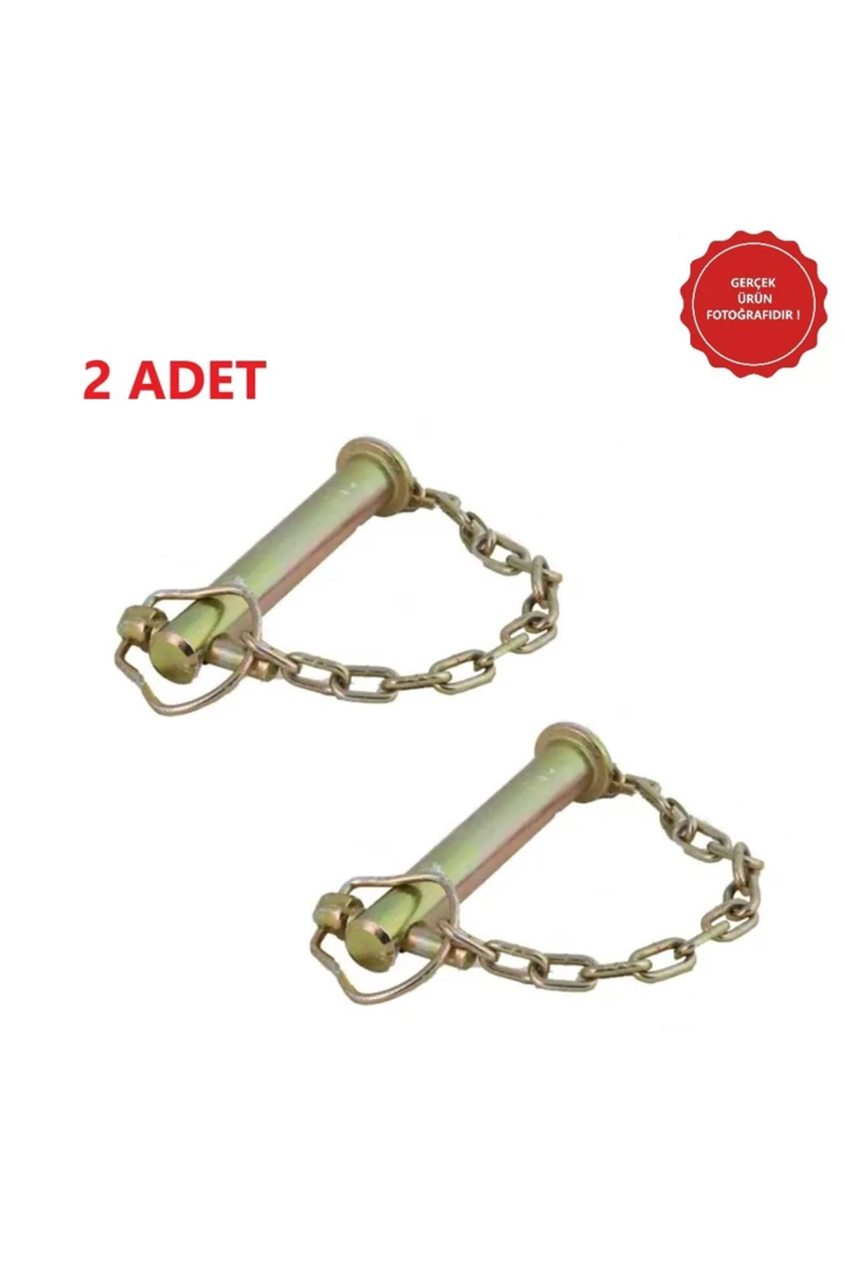 TarımGaraj Zincirli Hidrolik Ortakol Pimi 13 cm-19 mm-2 Adet