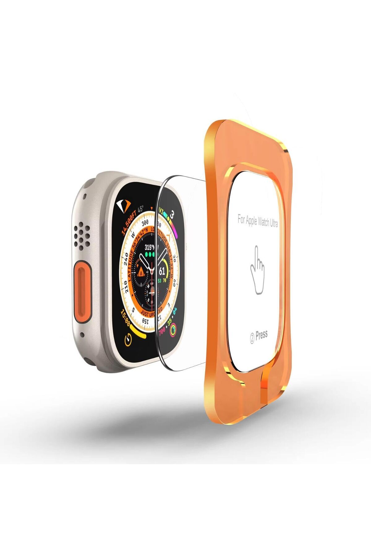 Genel Markalar HARVORTEZ Apple Watch Ultra 2, Ultra 49mm ile Uyumlu, 49mm Ekran Koruyucu, Kolay Hizalama Çerçevesi