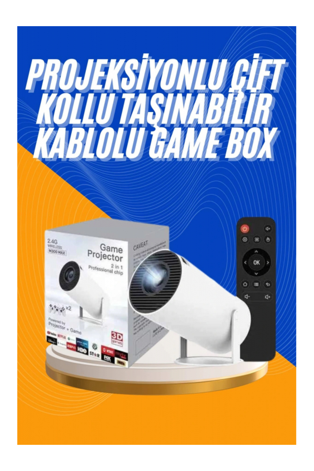 SELFBUYSELL Projeksiyon Cihazı Video Oyun Konsolu 8 Gb Hafıza Lcd Ekran Kumandalı