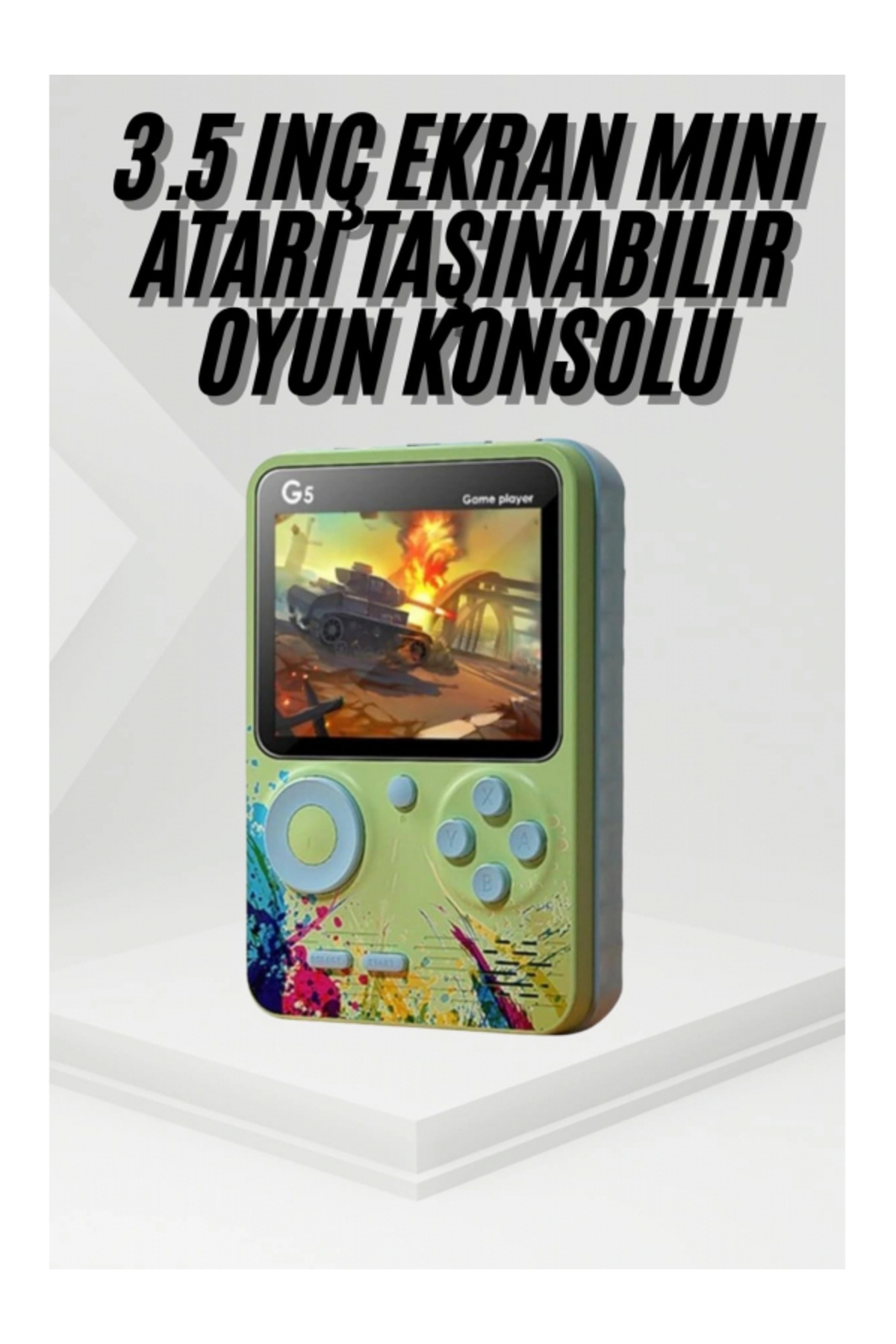 SELFBUYSELL Game Box Oyun Konsolu 500 Retro Oyunlu Mini Taşınabilir 3 İnç