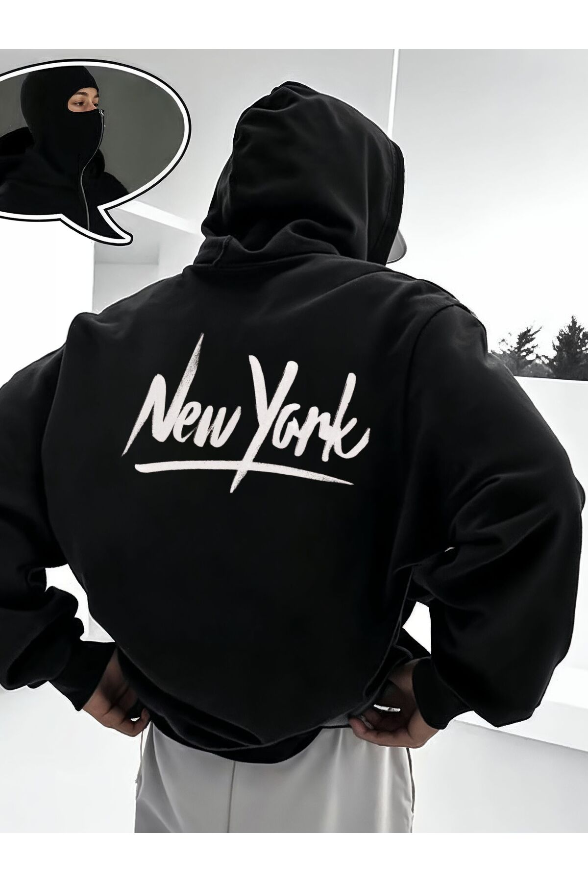 ship master Unisex Kar Maskeli Ninja Polar Sweatshirt Hırka – 3