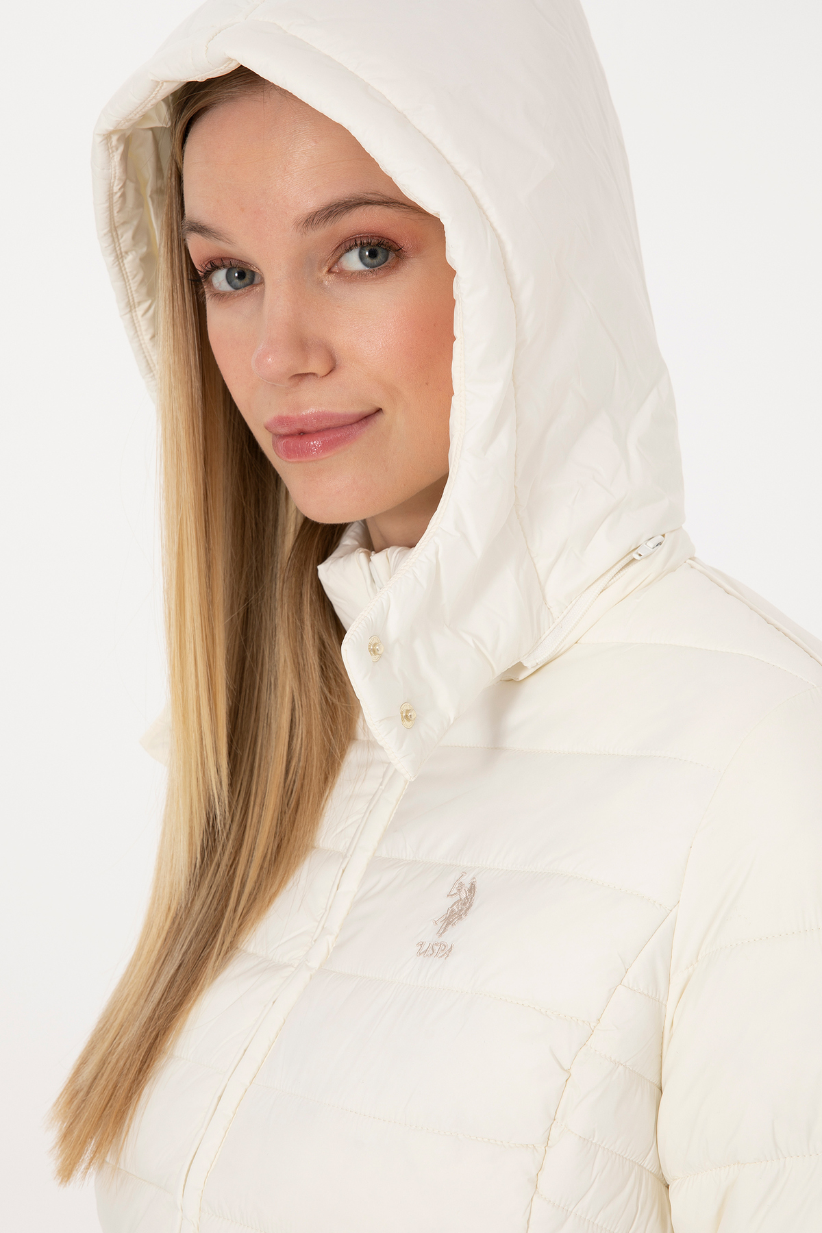 U.S. Polo Assn.  Kadın Krem Mont 50307935-VR256 - Görsel 6