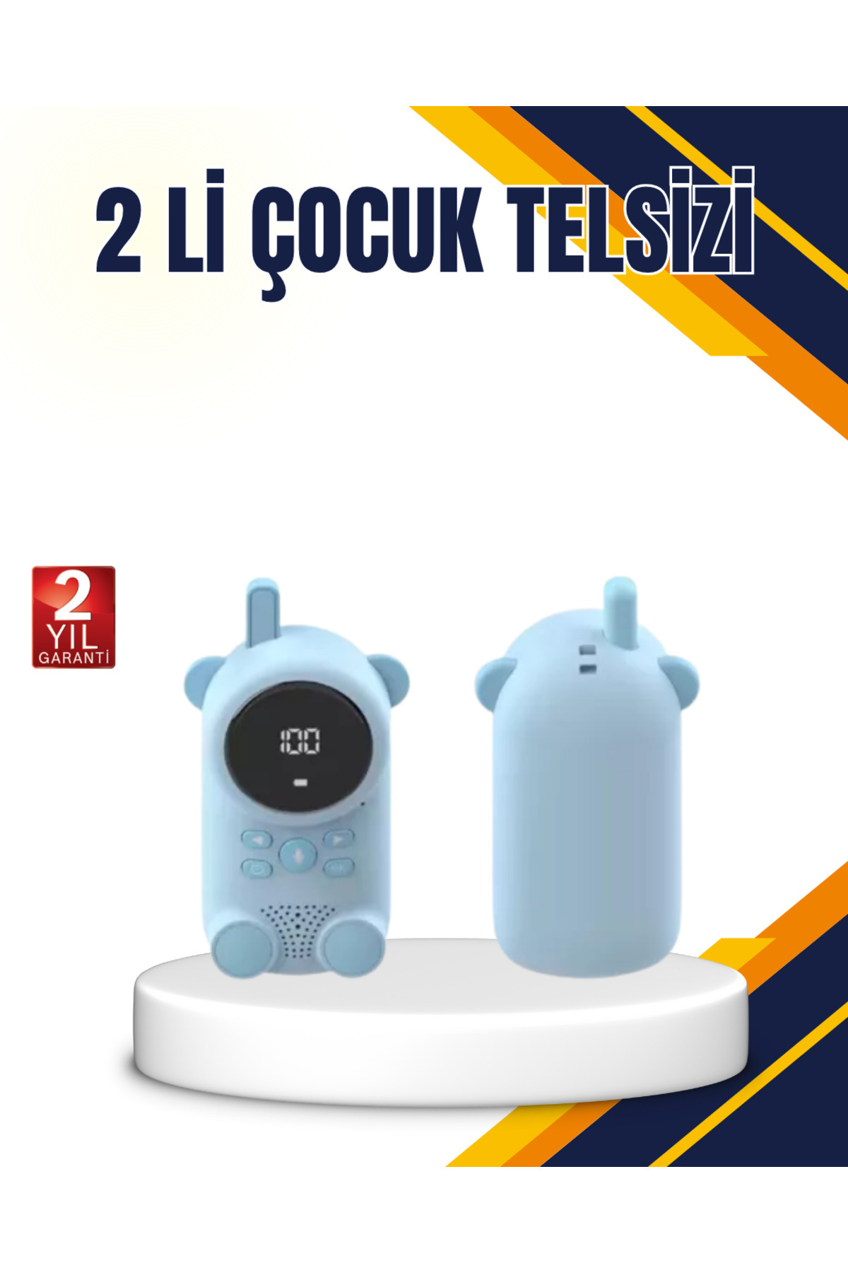 AyrStore Çocuk ve Bebek Telsizi – 22 Kanal, VOX Modu, USB Şarjlı, Renkli Ekran