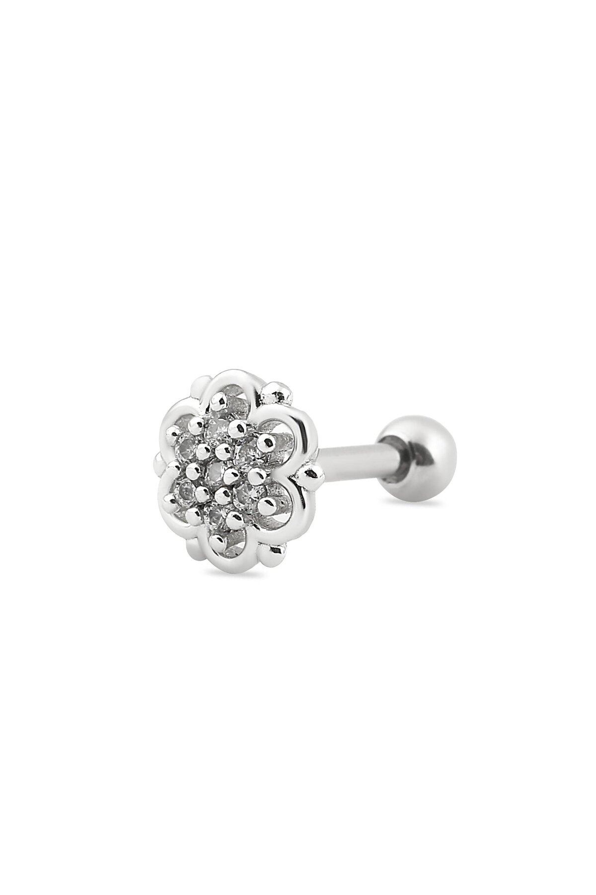 Çelik Tragus Küpe Silver