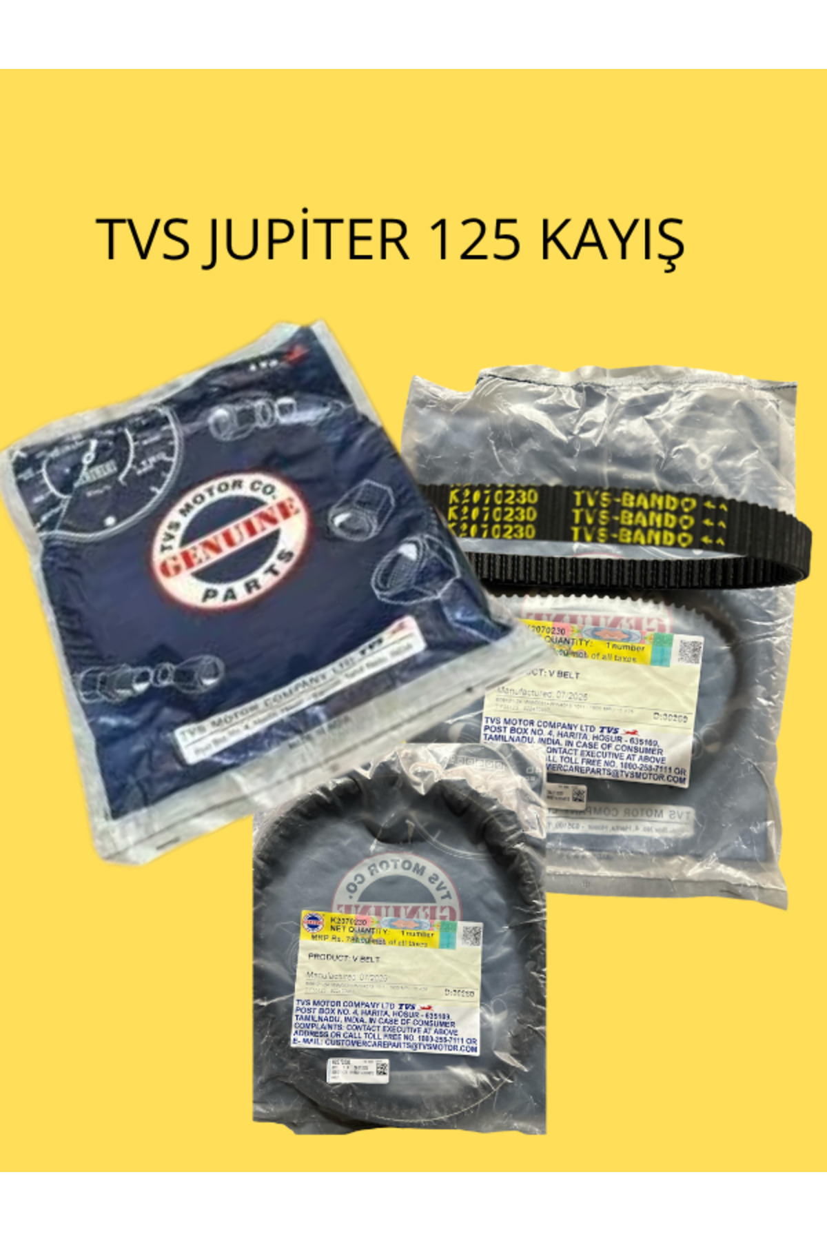 CTR TVS Jupiter 125 Kayış - Dayanıklı ve Yüksek Performanslı Tahrik Kayışı