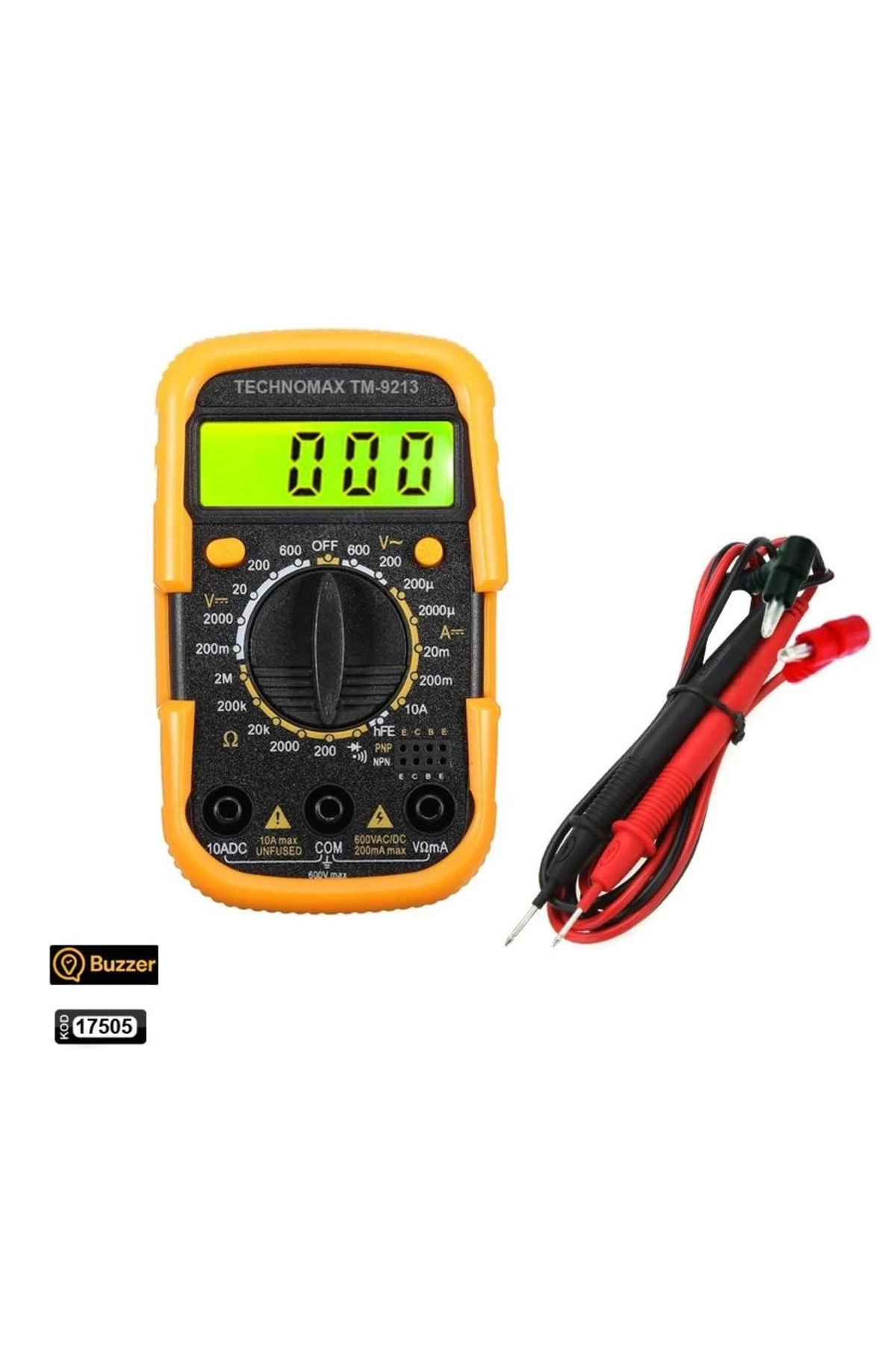 BYDNZ SHOP Avometre Buzzerli Dijital Elektrik Ölçüm Aleti Multimetre Cihazı