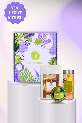 Mim and More Flair Hediye Kutusu | Saf Matcha, Jasmine Tea, Salted Caramel Co...