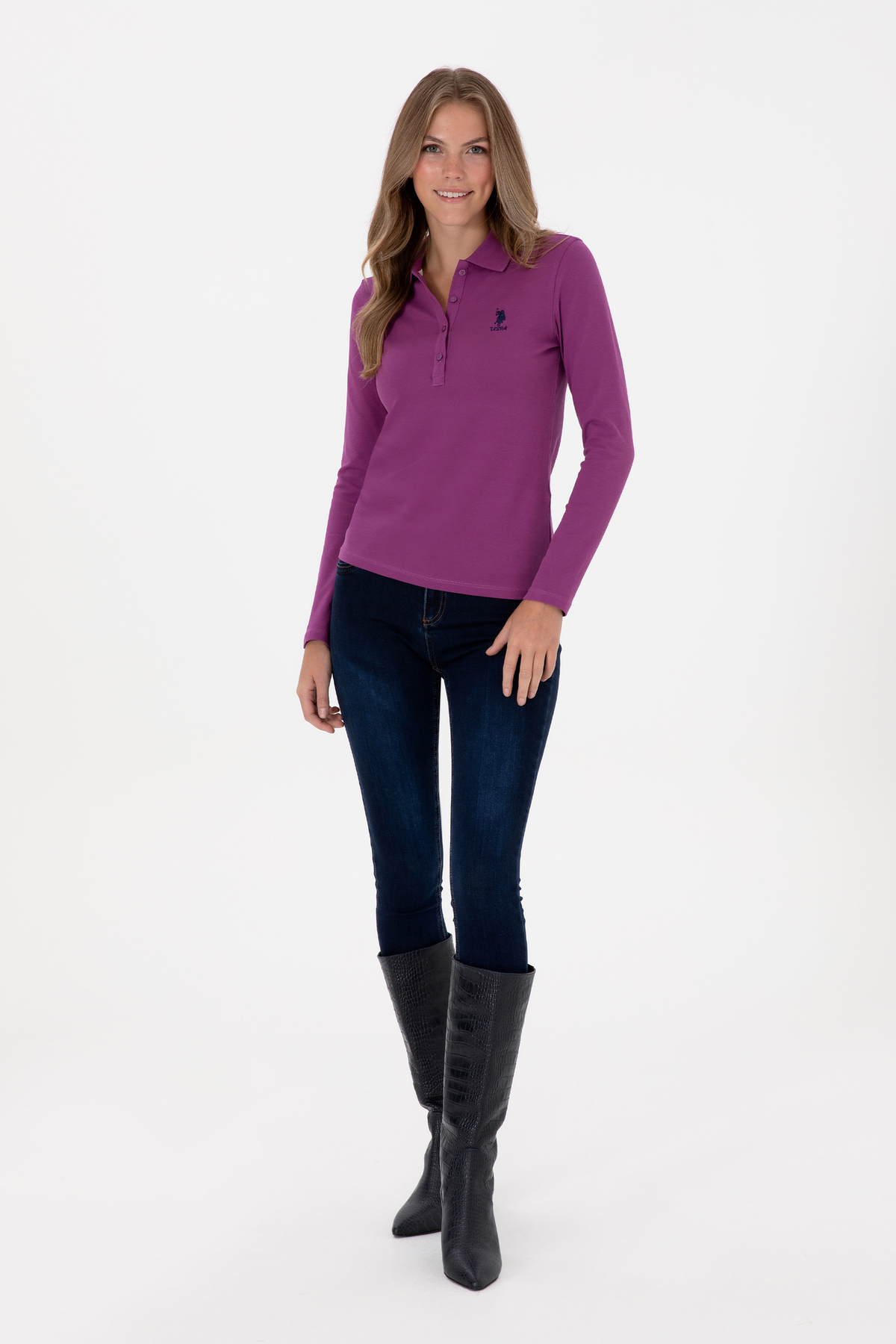 سویشرت زنانه یقه پولو U.S. Polo Assn. مدل 50307755-VR037 — 4