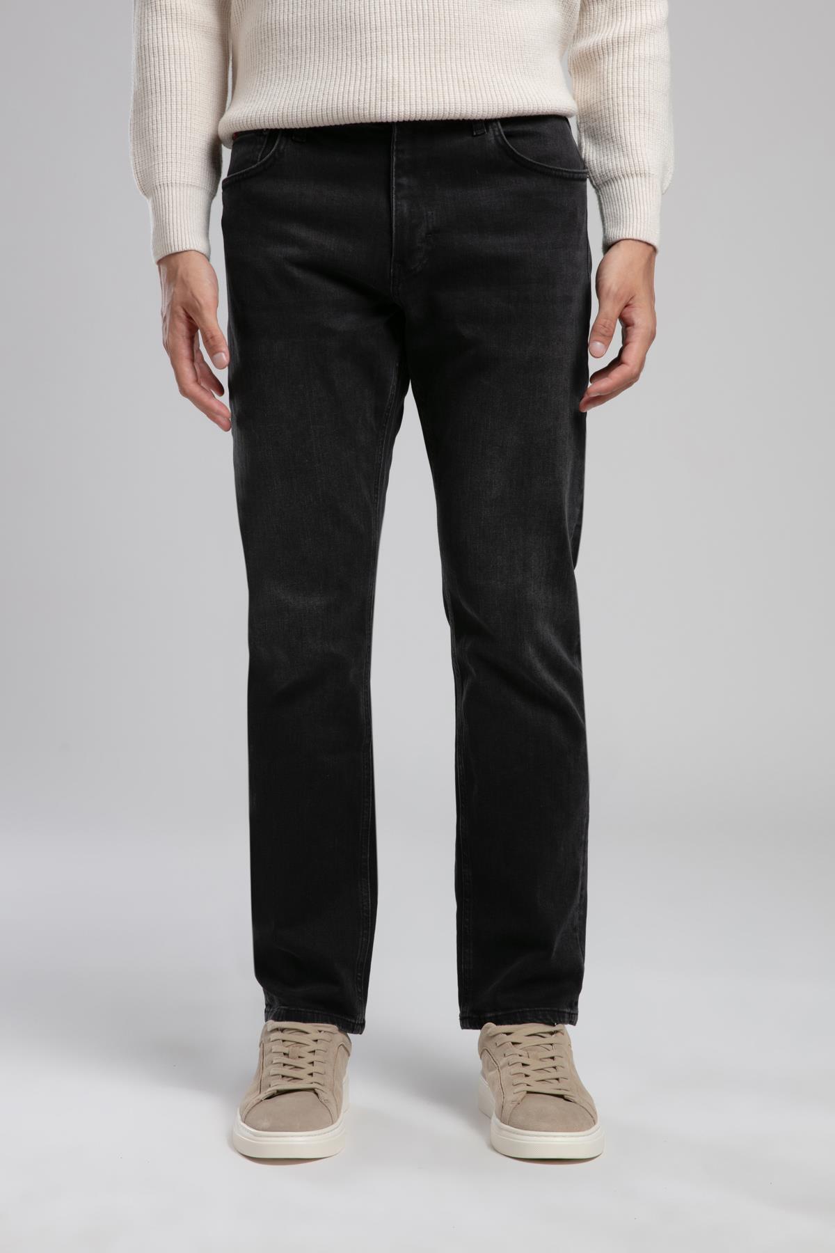 Lee Cooper Yüksek Bel Straight Siyah Erkek Denim Pantolon 261 LCM