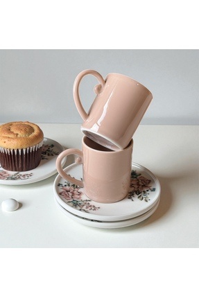 KÜTAHYA HOME 12 Parça Desenli Porselen Kahve Fincan Takımı TULU | 6 Kişilik