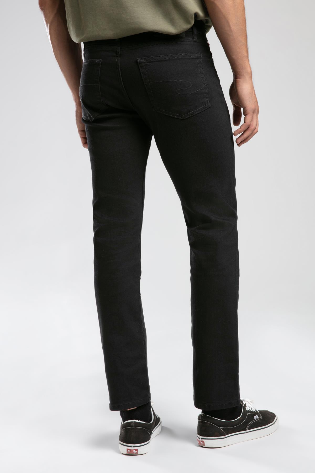 Lee Cooper  Harry Normal Bel Normal Kesim Düz Paça Siyah Erkek Jean Pantolon - Görsel 3