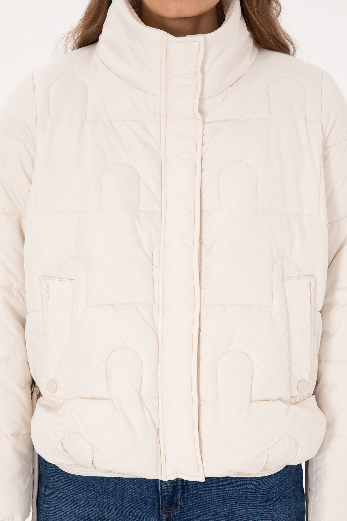 U.S. Polo Assn. Kadın Krem Mont 50308618-VR256 görsel 6