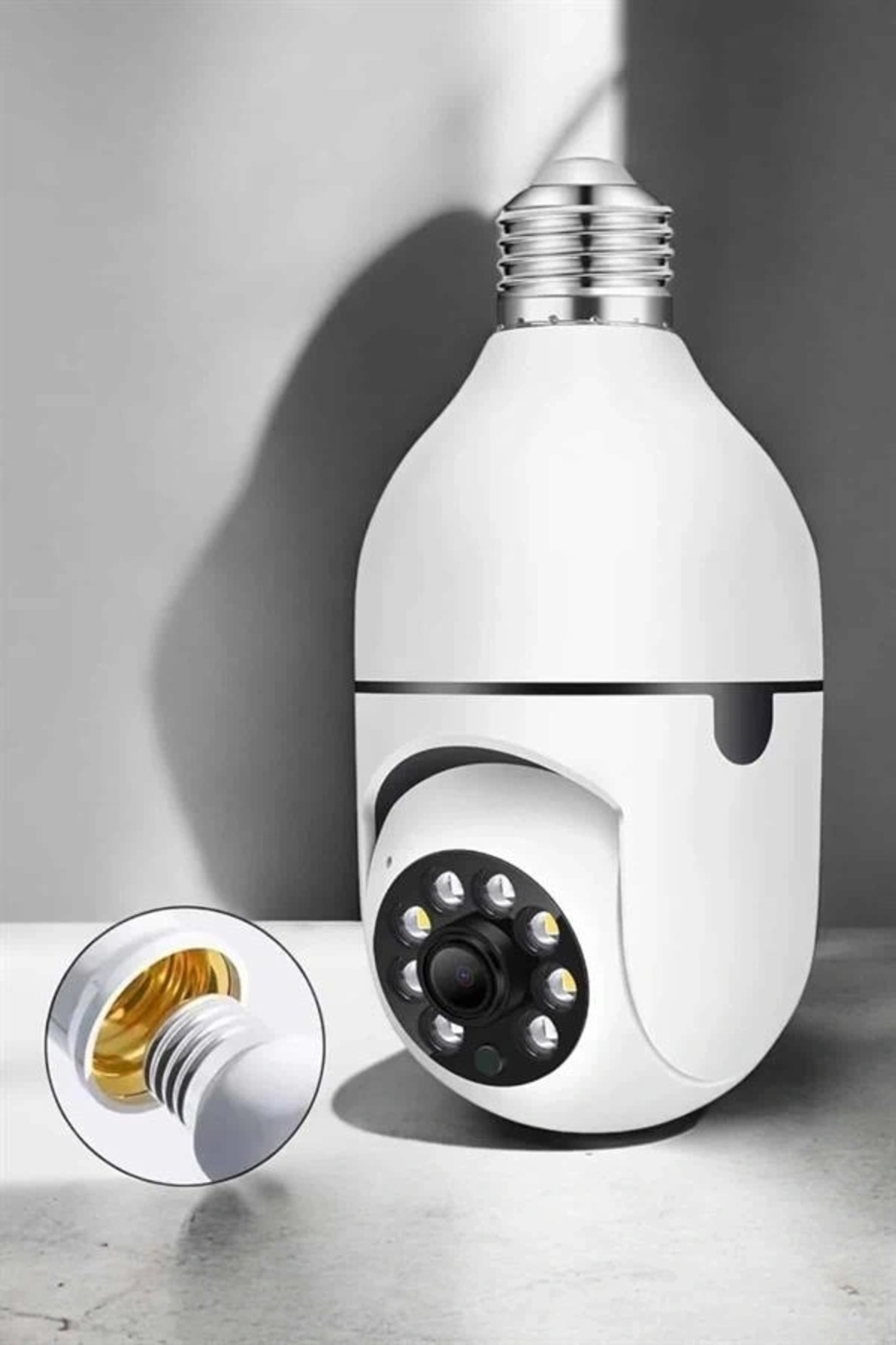 shopwave Wifi Kamera Duylu Ampul Görünümlü 360 Derece Dönebilen Ev Kamerası