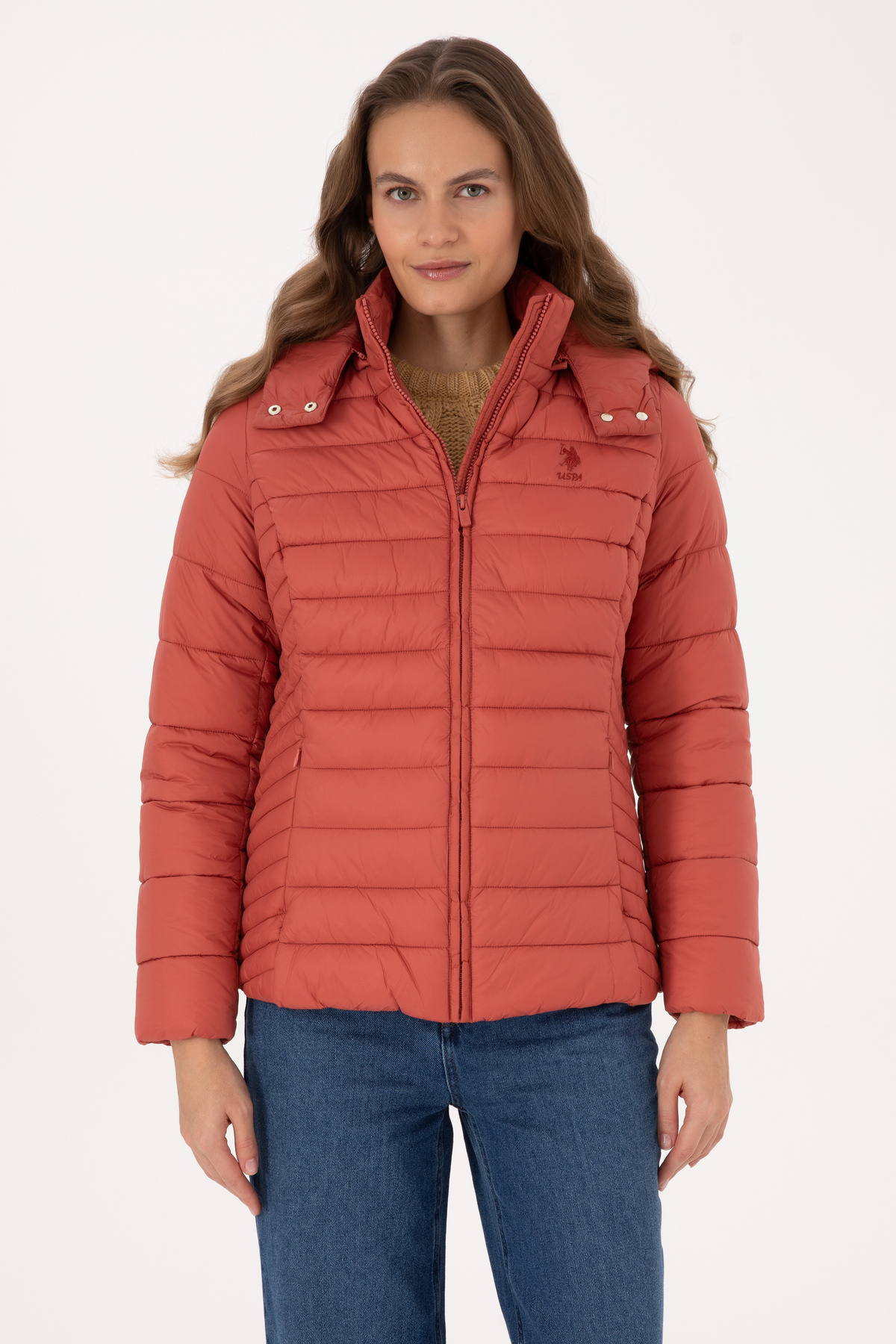 U.S. Polo Assn.  Kadın Gül Kurusu Mont 50307935-VR026 - Görsel 3