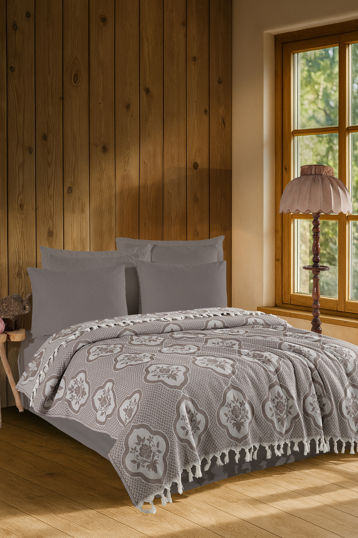 Multipurpose Quilting Set Double Rose Coffee (3 Pieces)