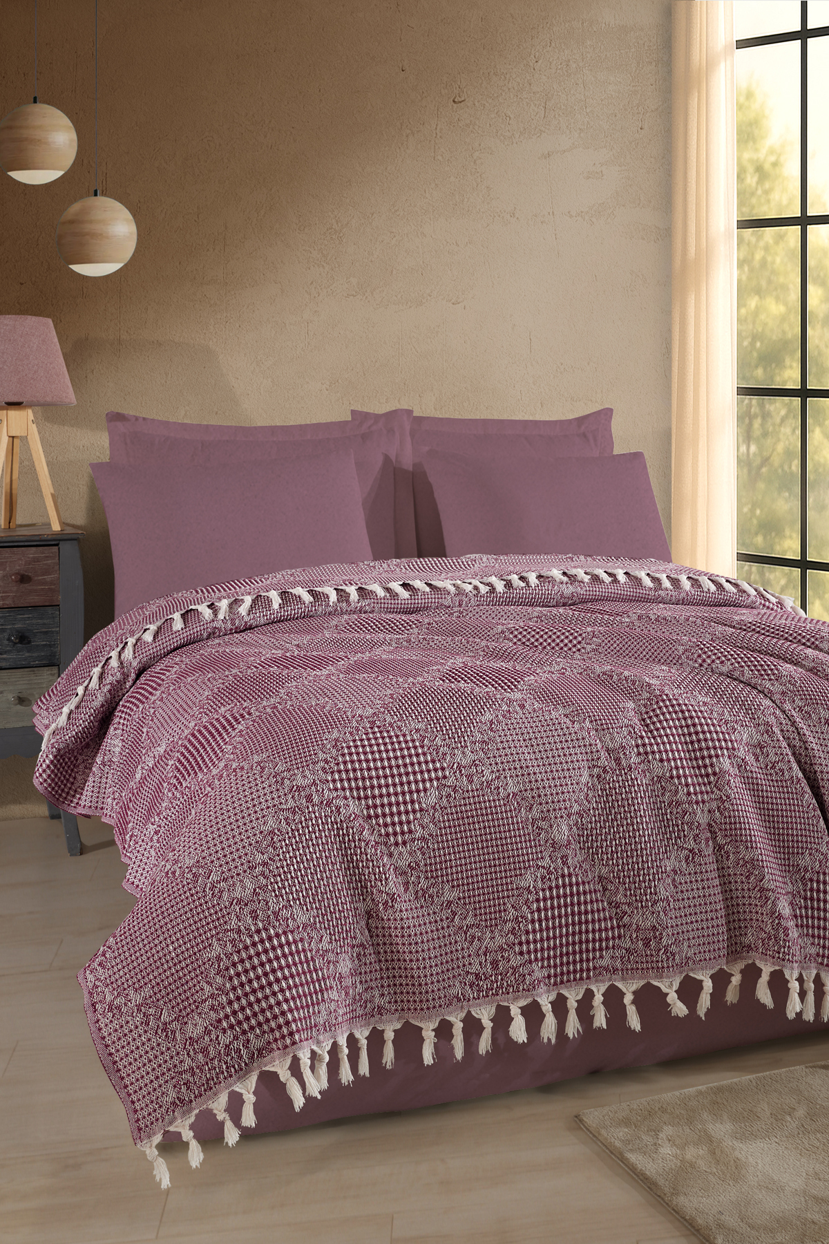 Multipurpose Quilting Set Double Lace Damson (Full Set)