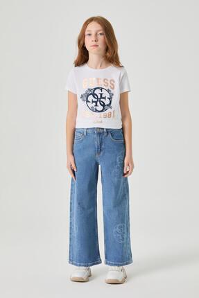 Guess BG Store Kız Çocuk Mavi Pantolon