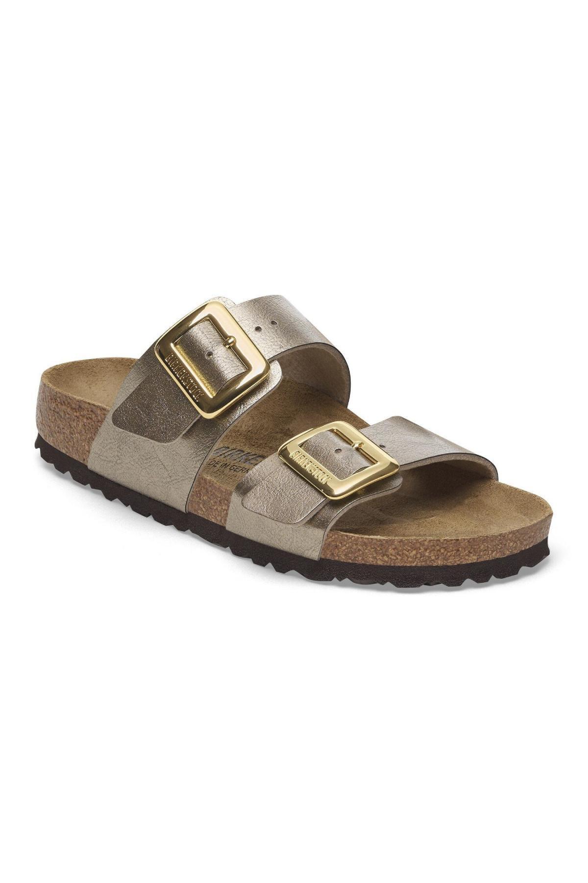 دمپایی زنانه برنزی دو سگک‌دار سیدنی مدل Bf Graceful بیرکن استاک دمپایی Birkenstock